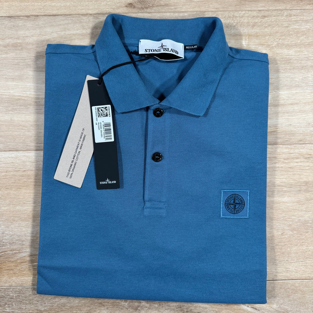 Stone Island Regular Fit Polo Shirt in Steel Blue