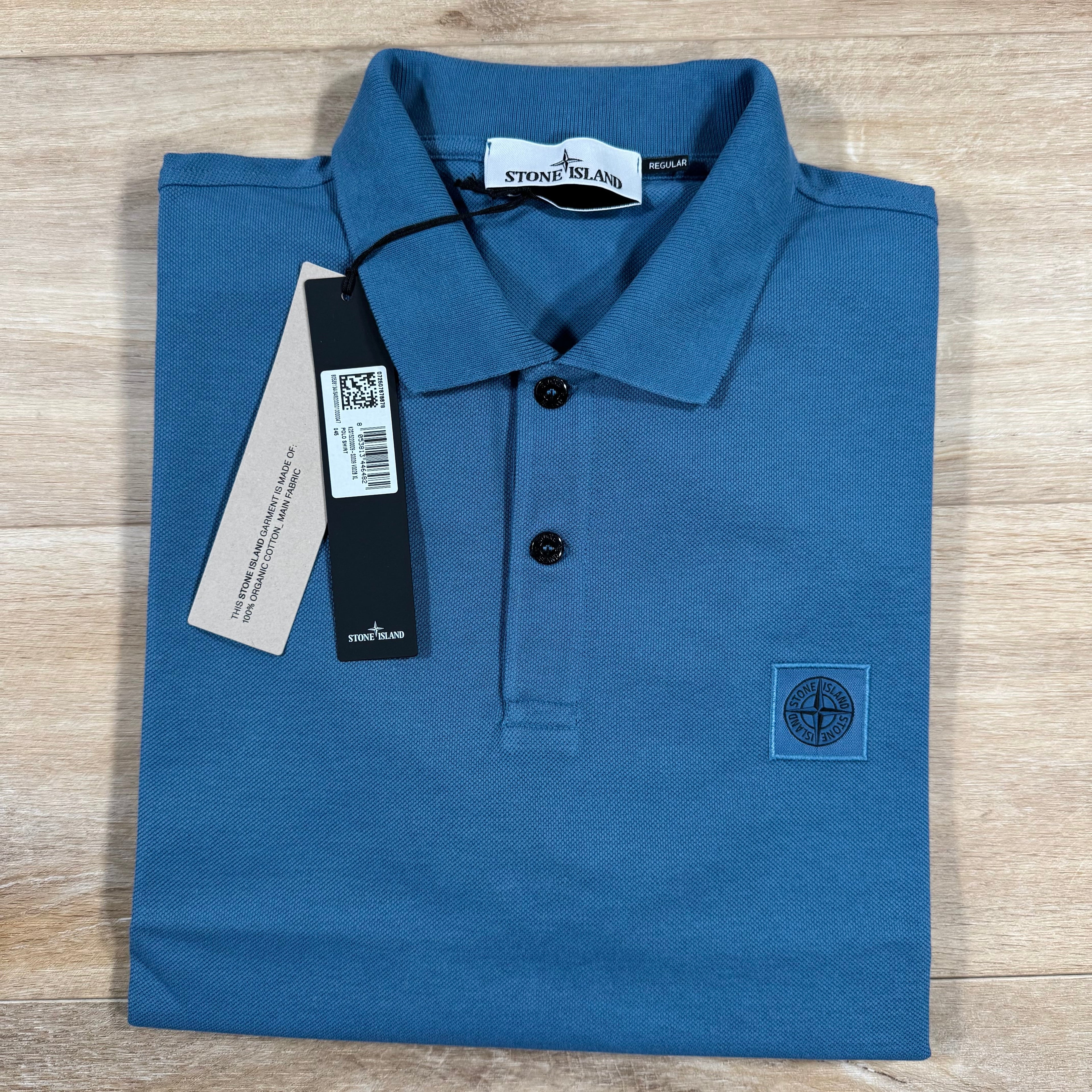 Stone Island Regular Fit Polo Shirt in Steel Blue