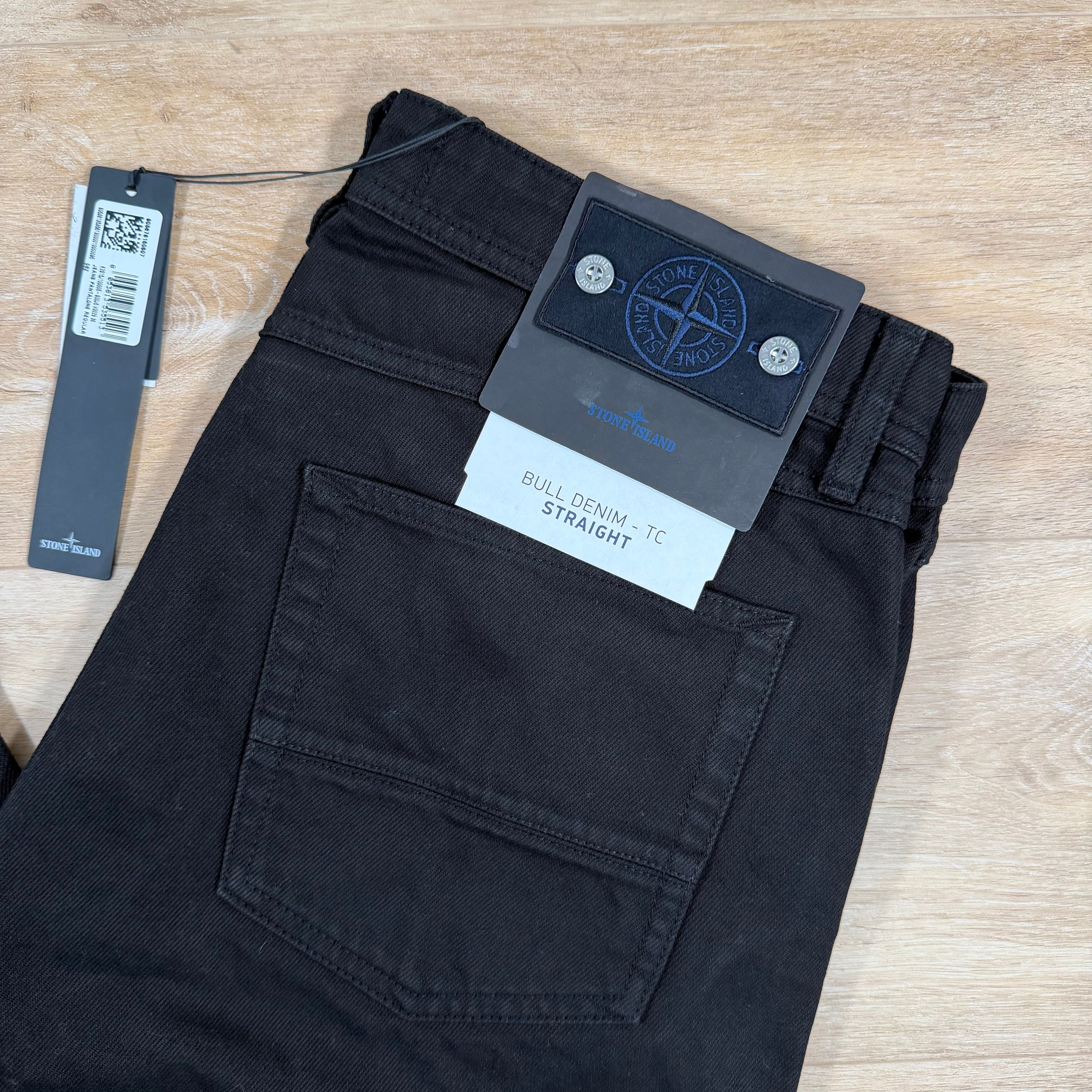 Stone Island Bull Denim-TC Black Jeans - Straight