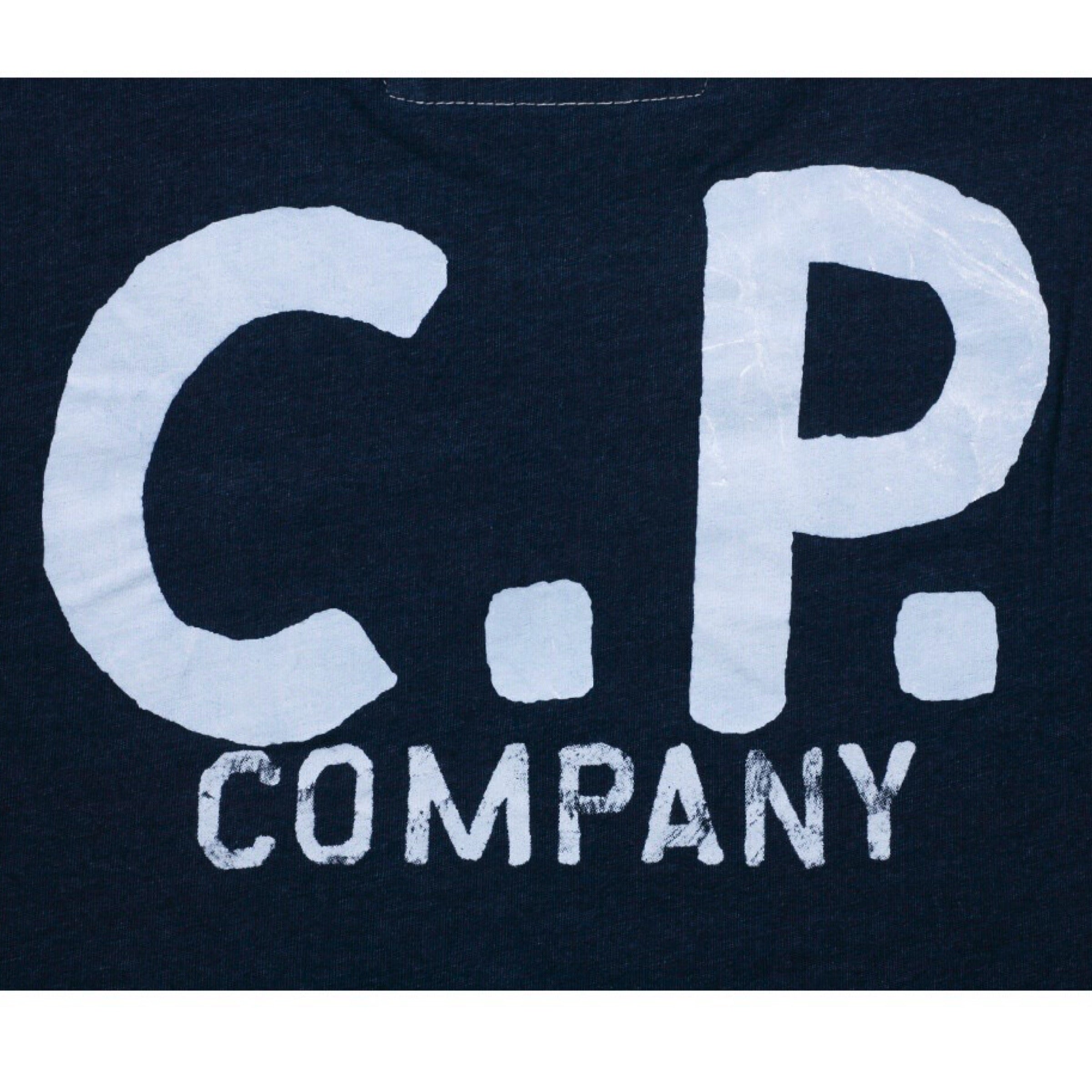 Cp Company Indigo Jersey Sailor Logo T-Shirt Dark Blue