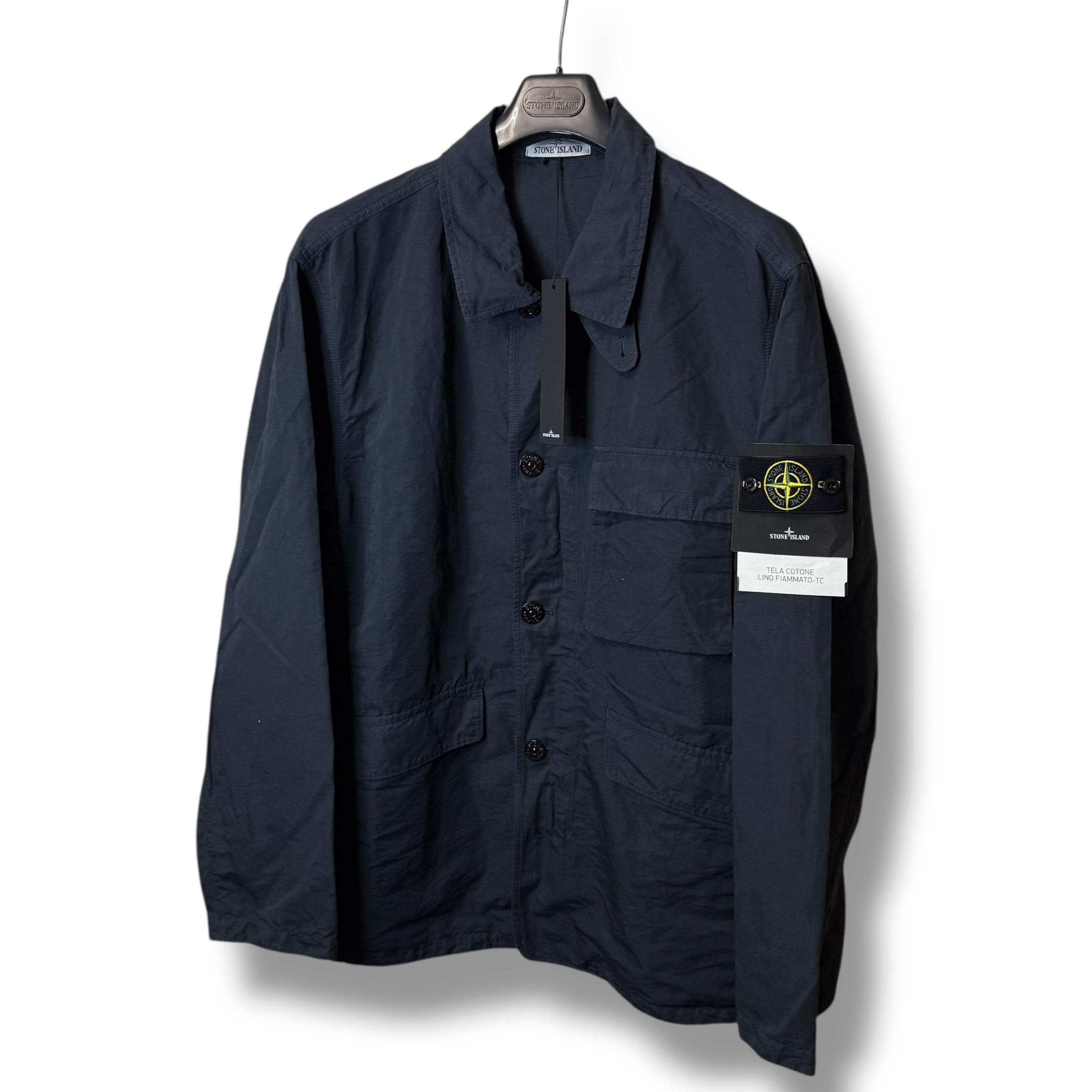 Stone Island Tela Cotone Lino Fiammato-TC (3XL, 27.5”)