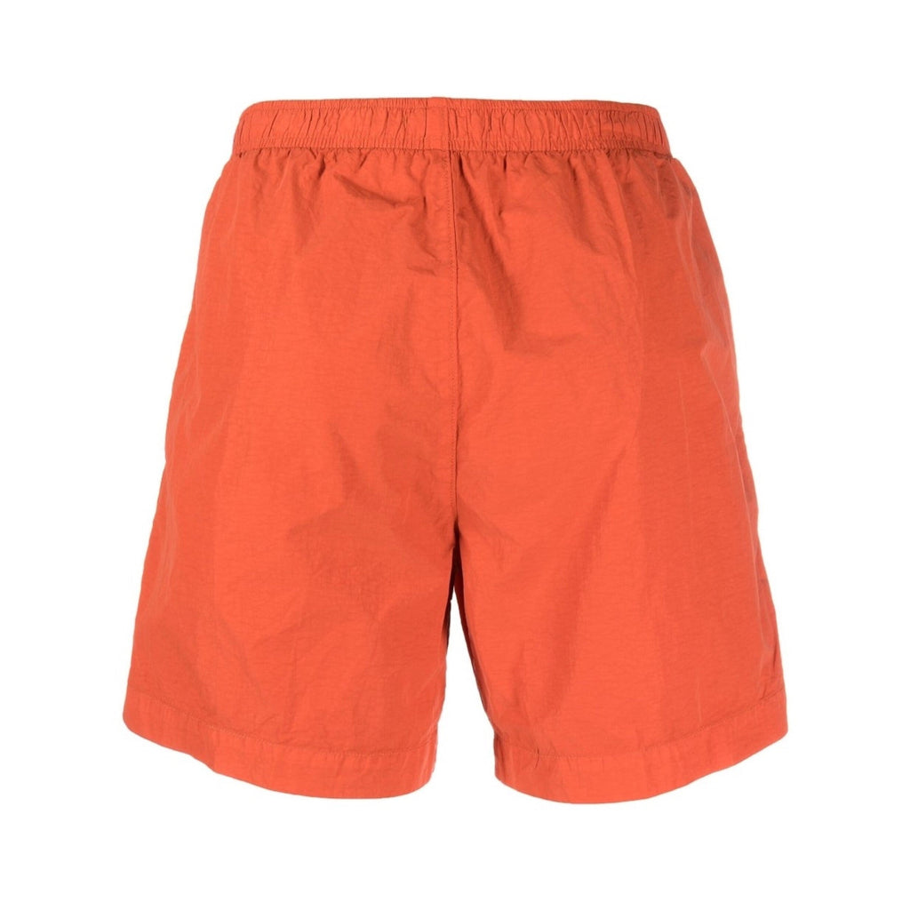 Cp Company Flatt Nylon Stitch Logo Swim Shorts Harvest Pumpkin