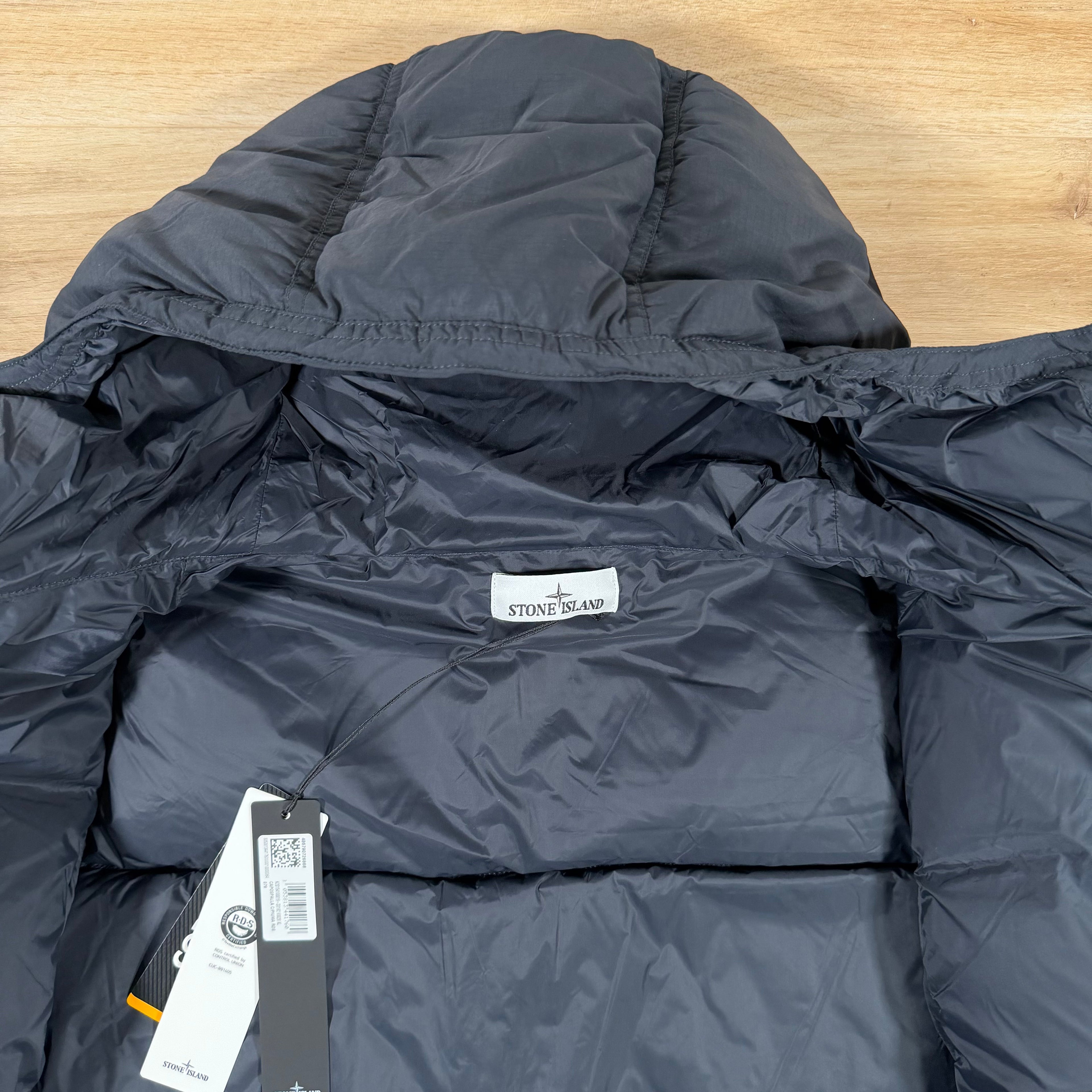 Stone Island Matt Ripstop Cordura Advanced Fabrics Down Parka in Navy