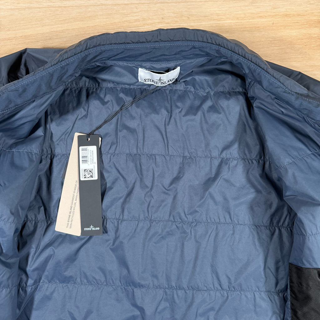 Stone Island Garment Dyed Crinkle Reps NY Overshirt in Navy