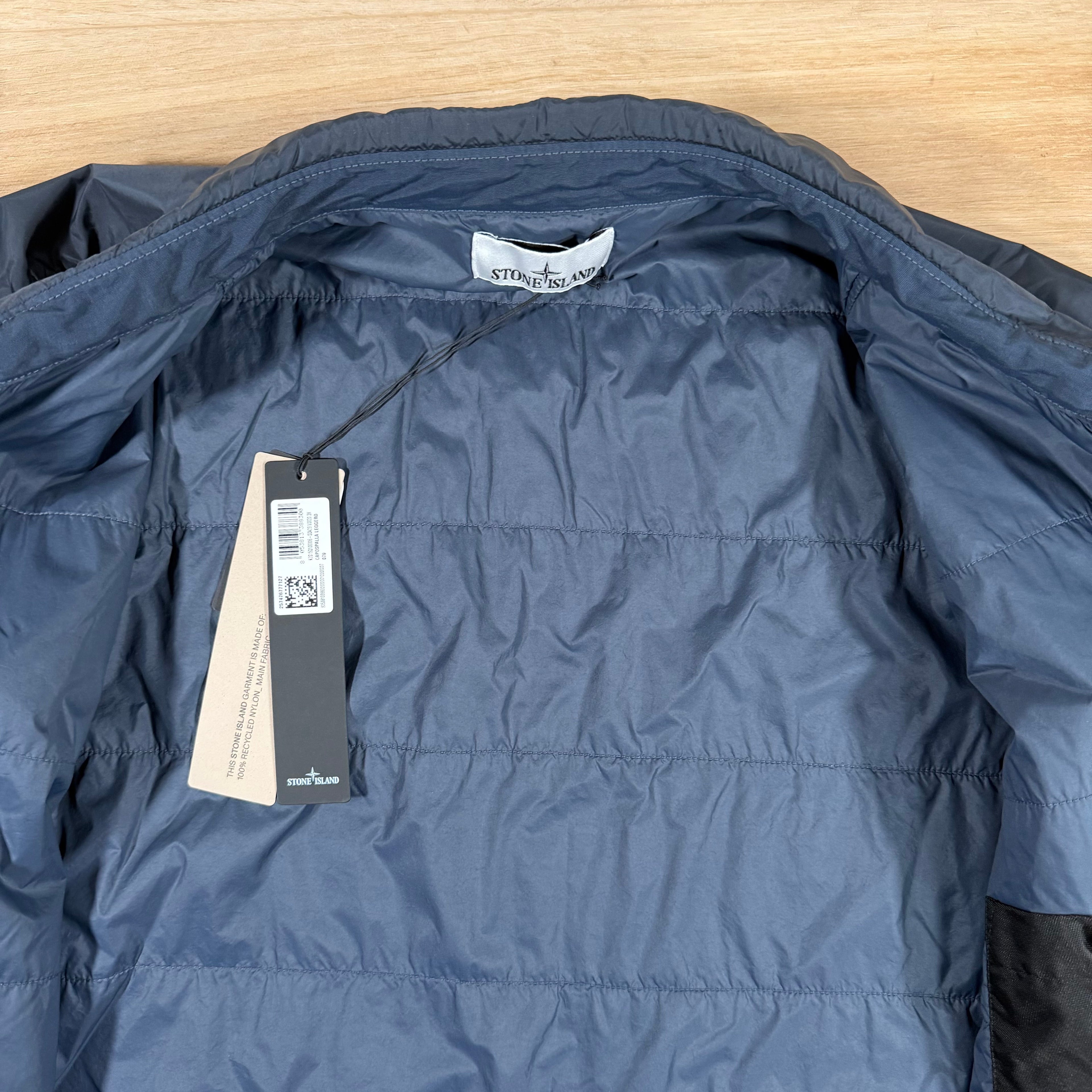Stone Island Garment Dyed Crinkle Reps NY Overshirt in Navy