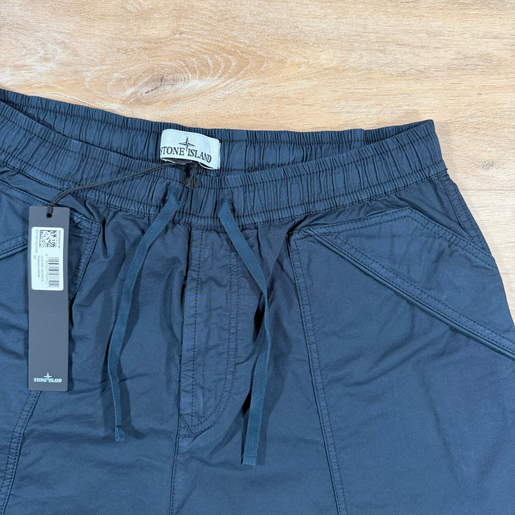 Stone Island Stretch Cargo Bermuda Shorts in Navy