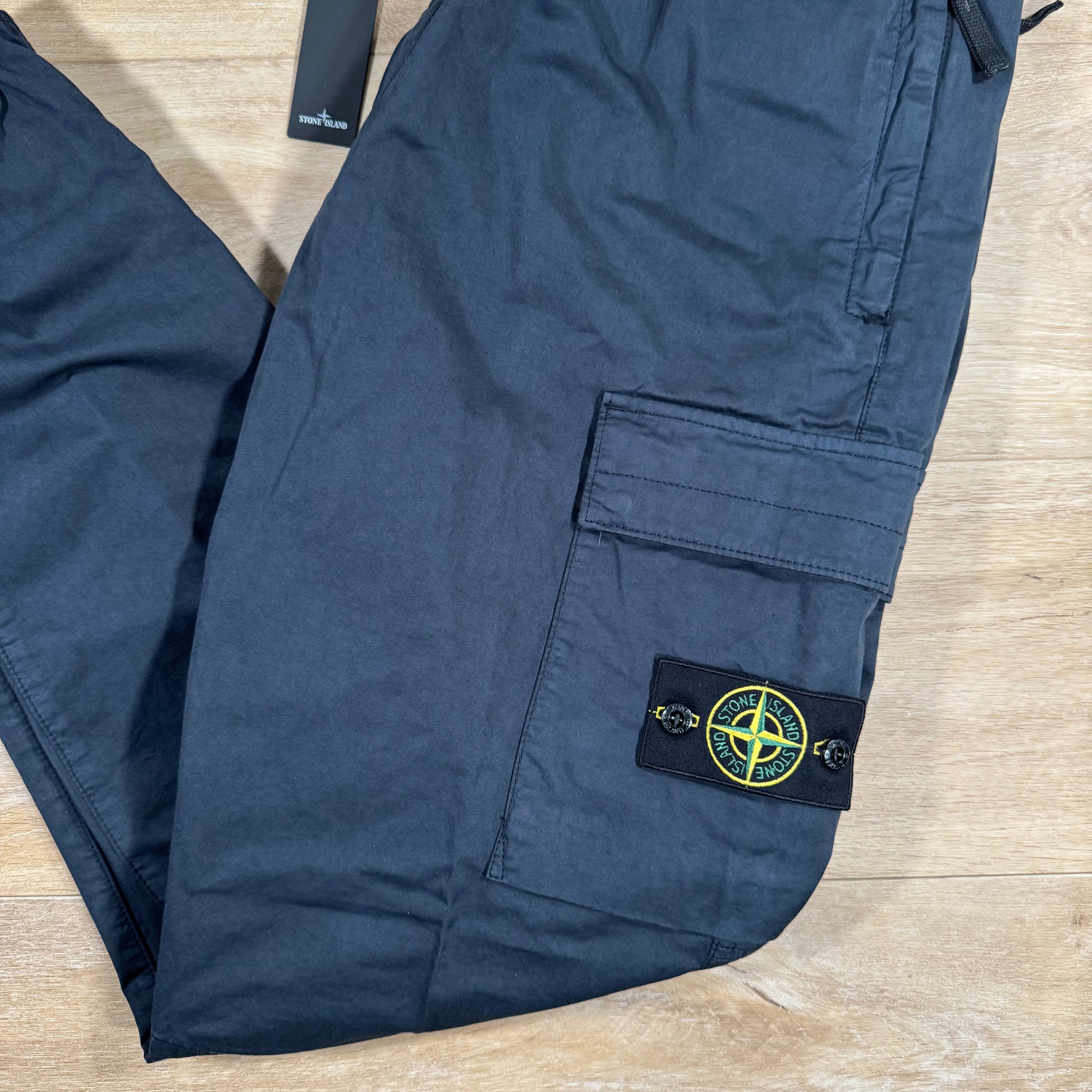 Stone Island Stretch Cargo Pants in Navy
