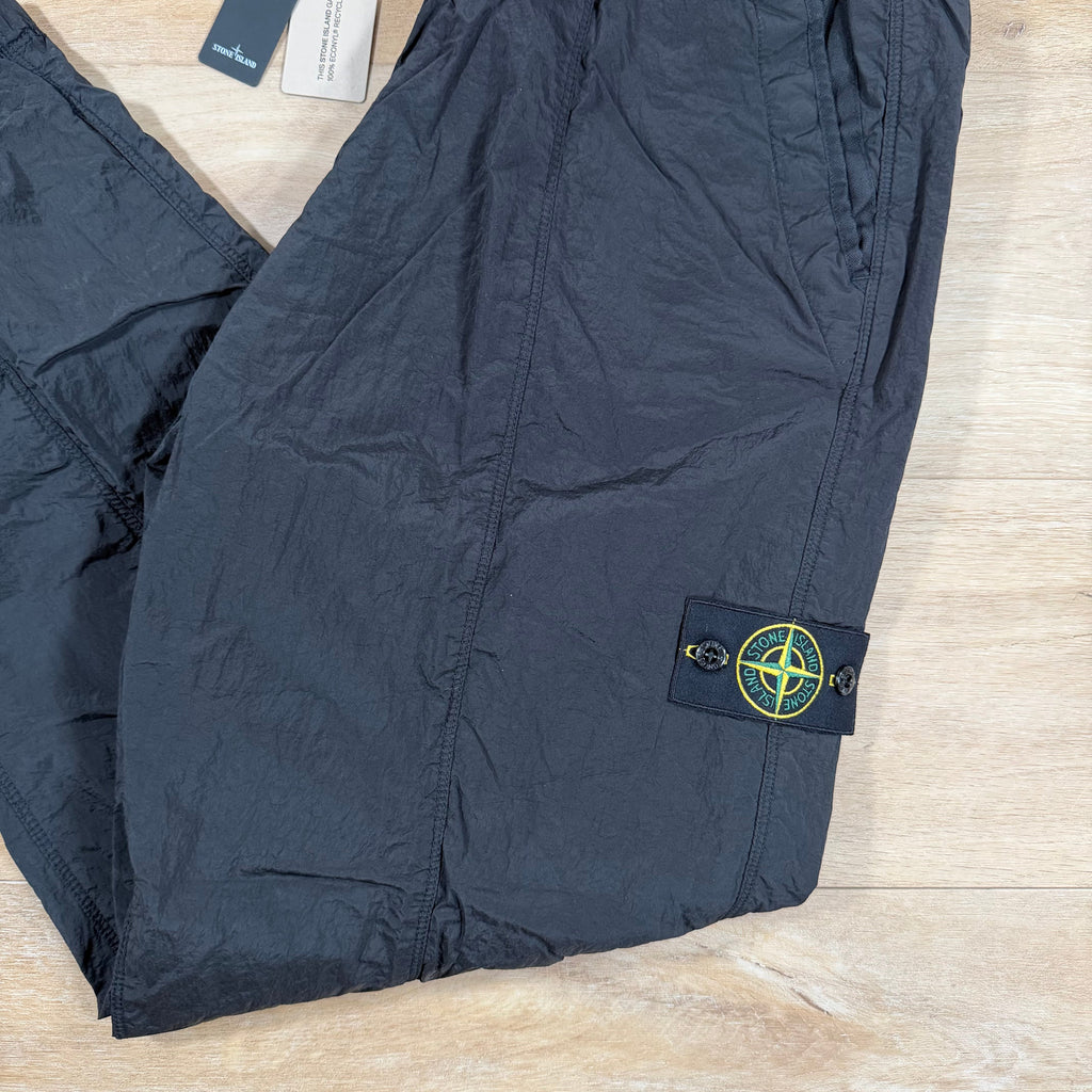 Stone Island Nylon Metal Loose Fit Cargo Trousers in Black
