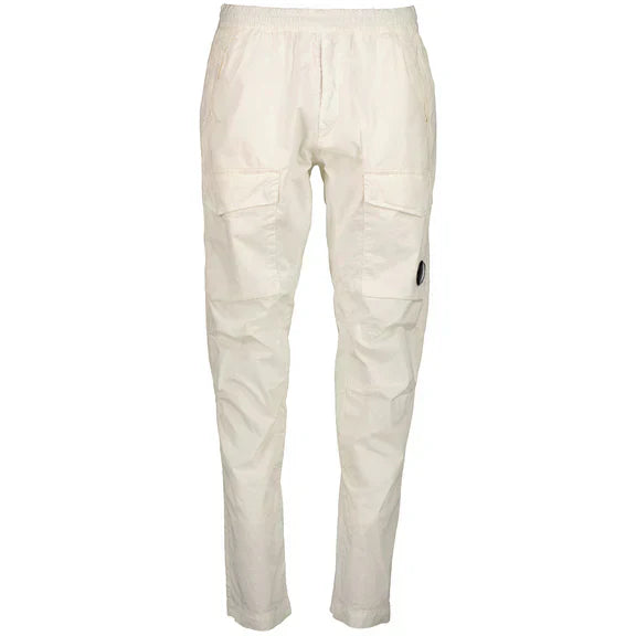 Cp Company Twill Stretch Lens Cargo Pants in White