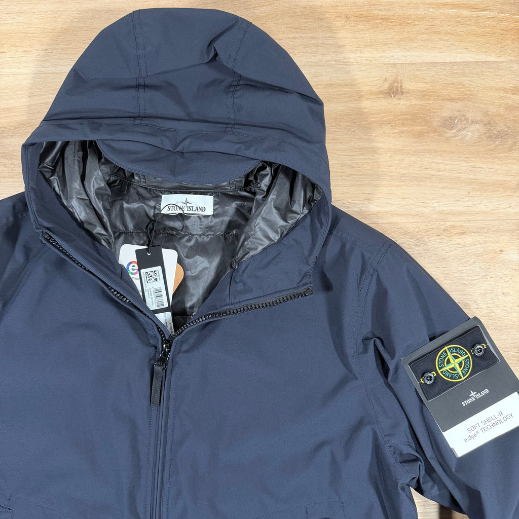 Stone Island Soft Shell-R with Primaloft Jacket in Navy