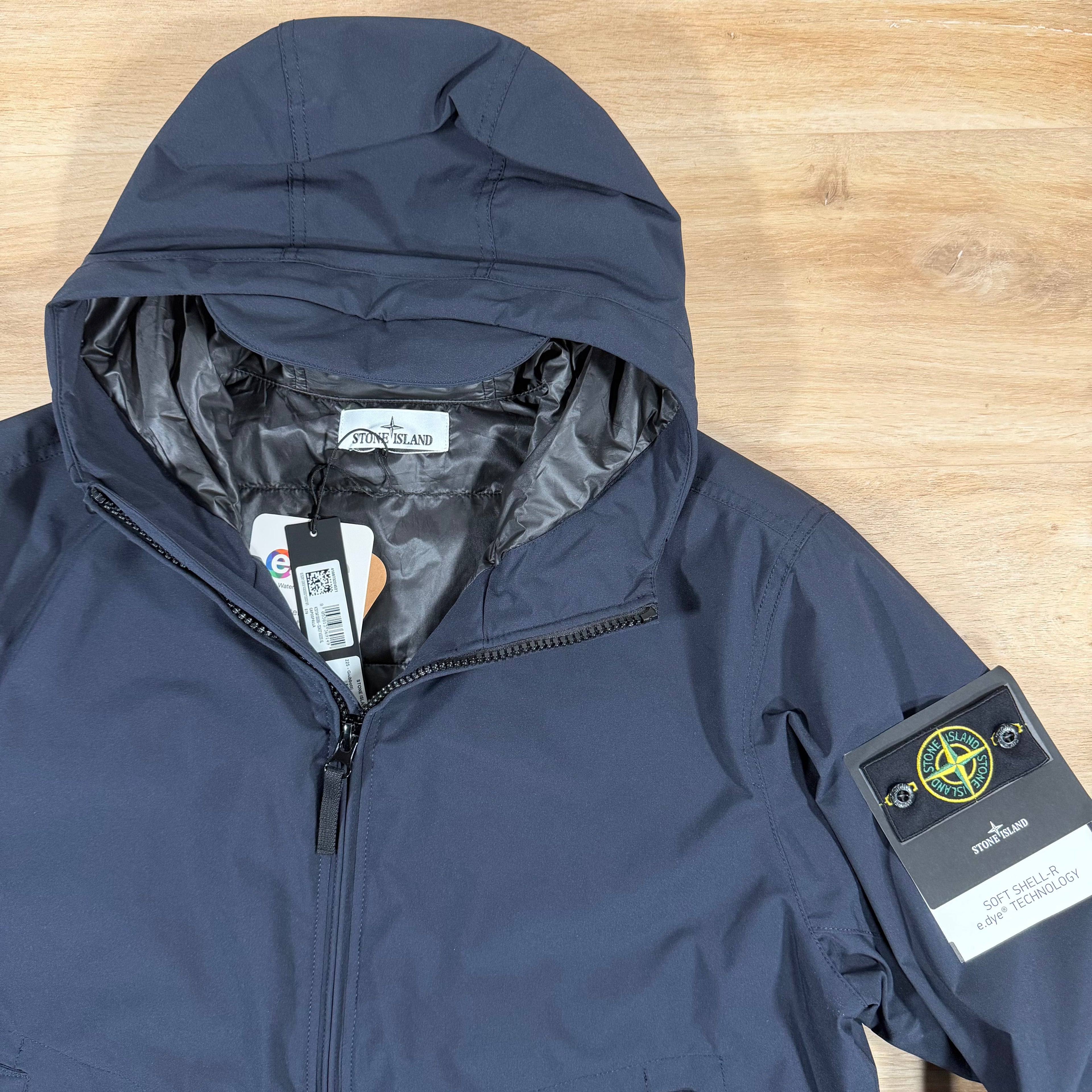Stone Island Soft Shell-R with Primaloft Jacket in Navy