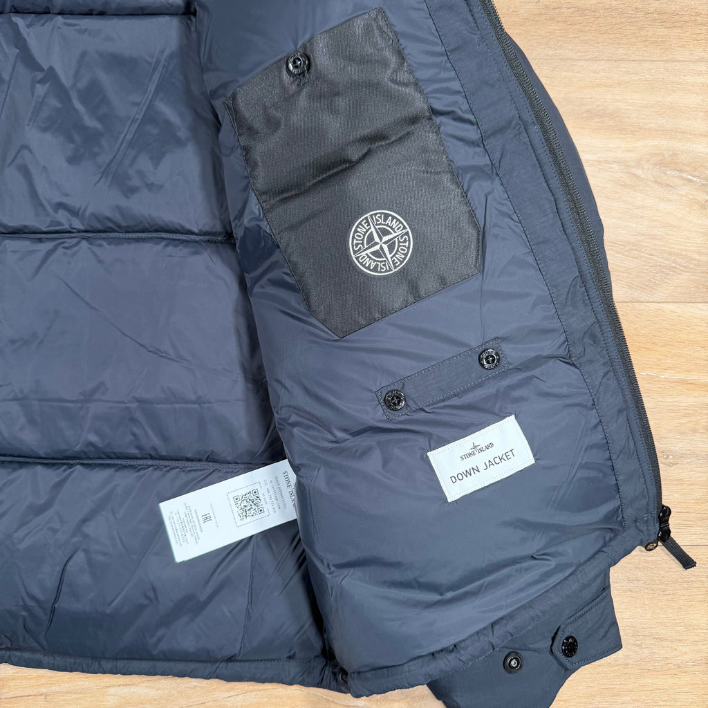 Stone Island Matt Ripstop Cordura Advanced Fabrics Down Parka in Navy