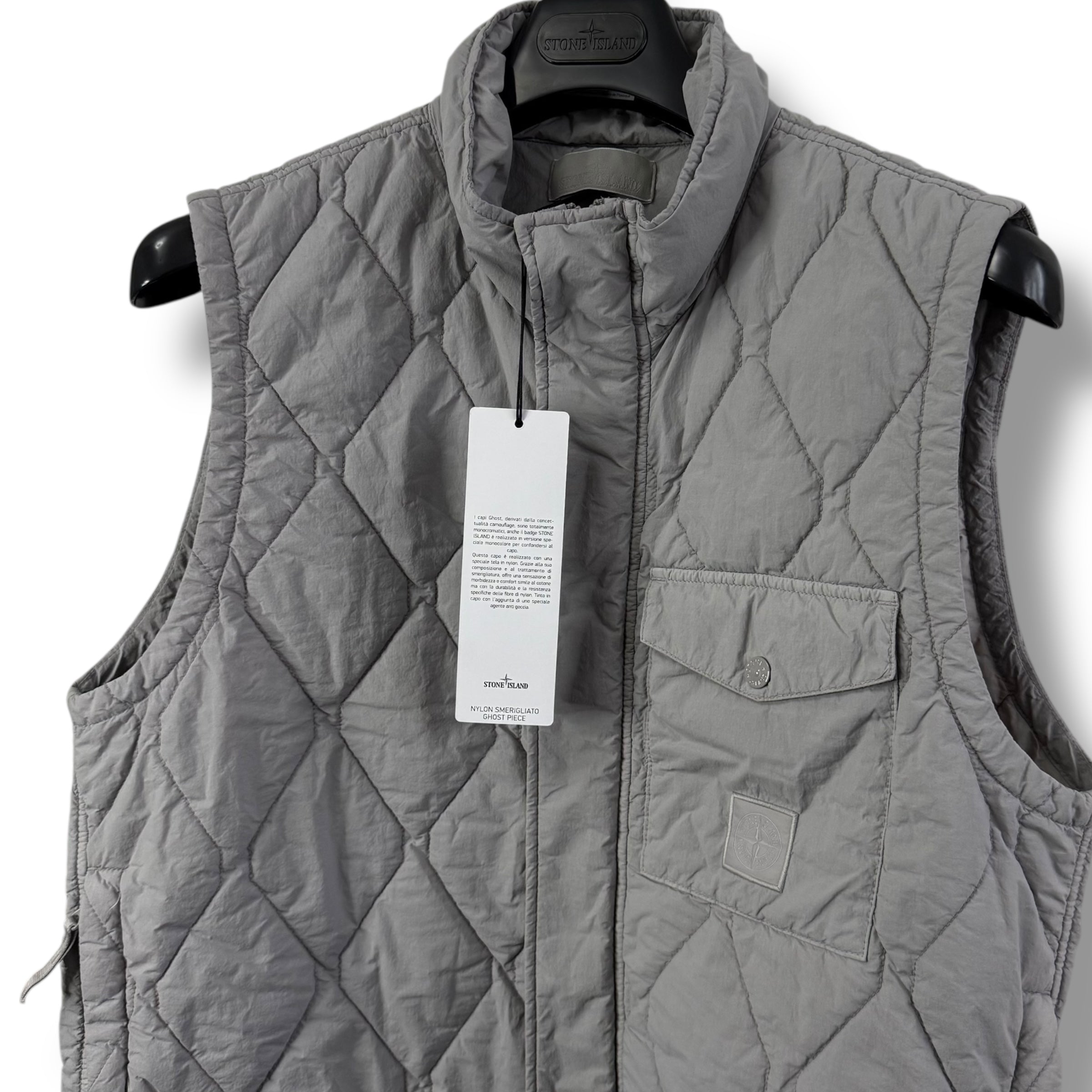 Stone Island Smerigliato Ghost Piece Gilet (L, 23”)