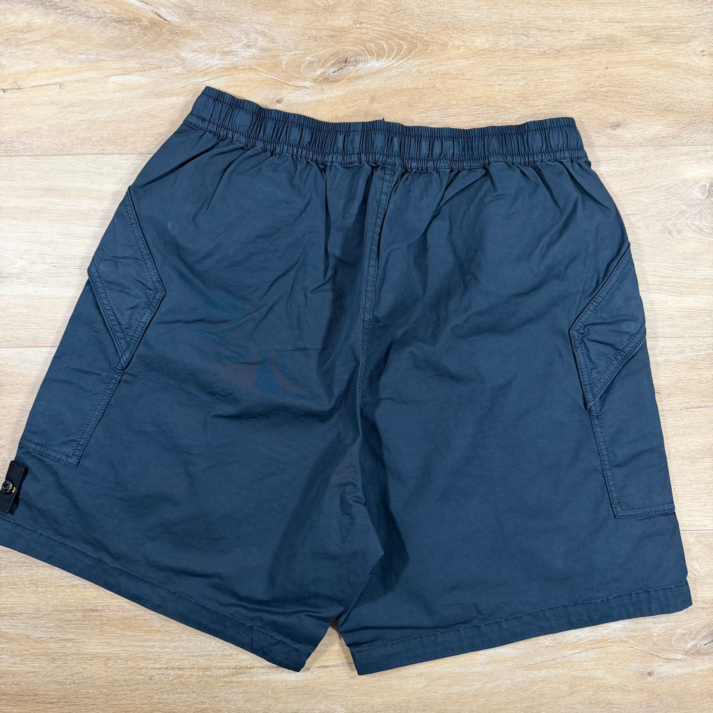 Stone Island Stretch Cargo Bermuda Shorts in Navy
