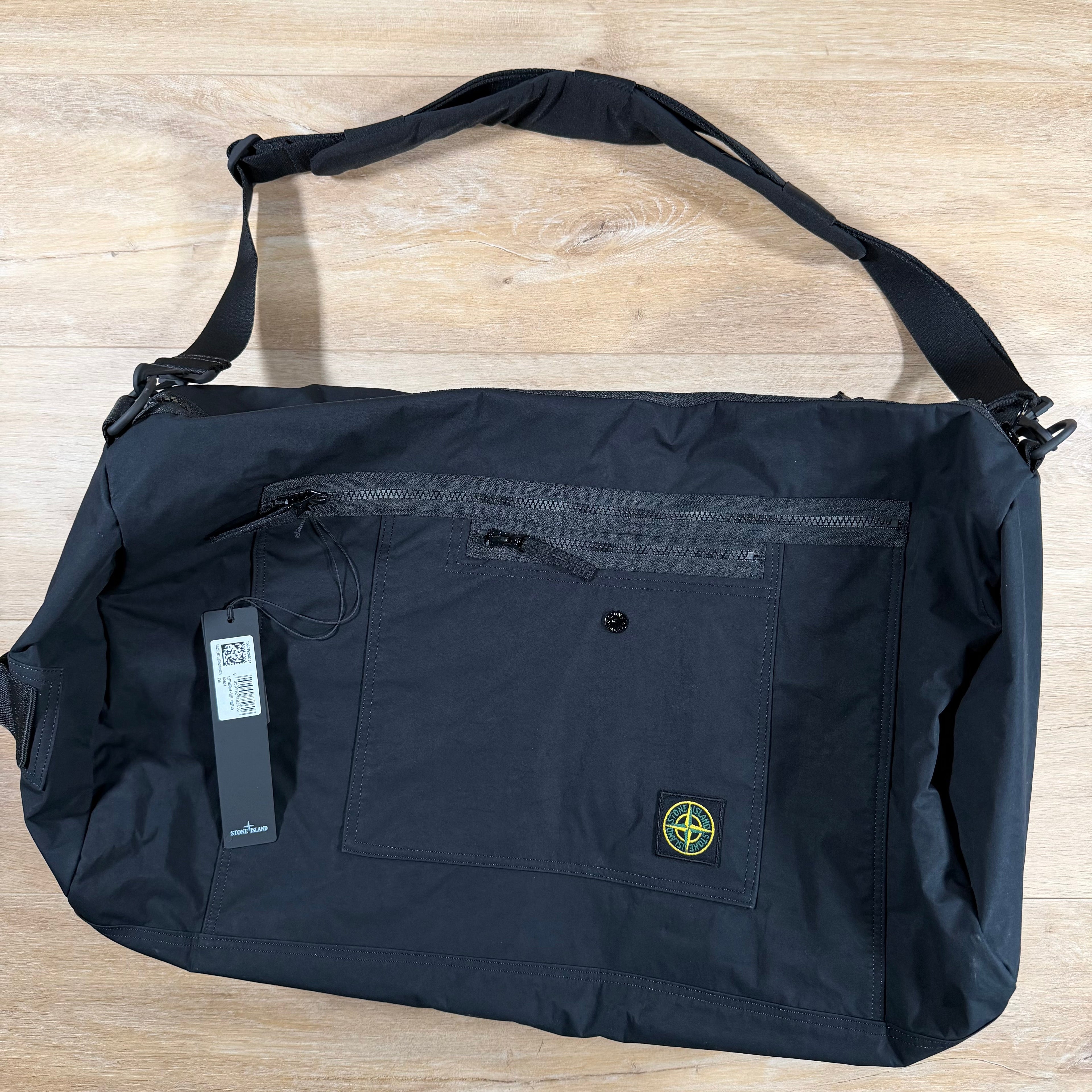 Stone Island Aluminium Tela Duffle Bag in Black