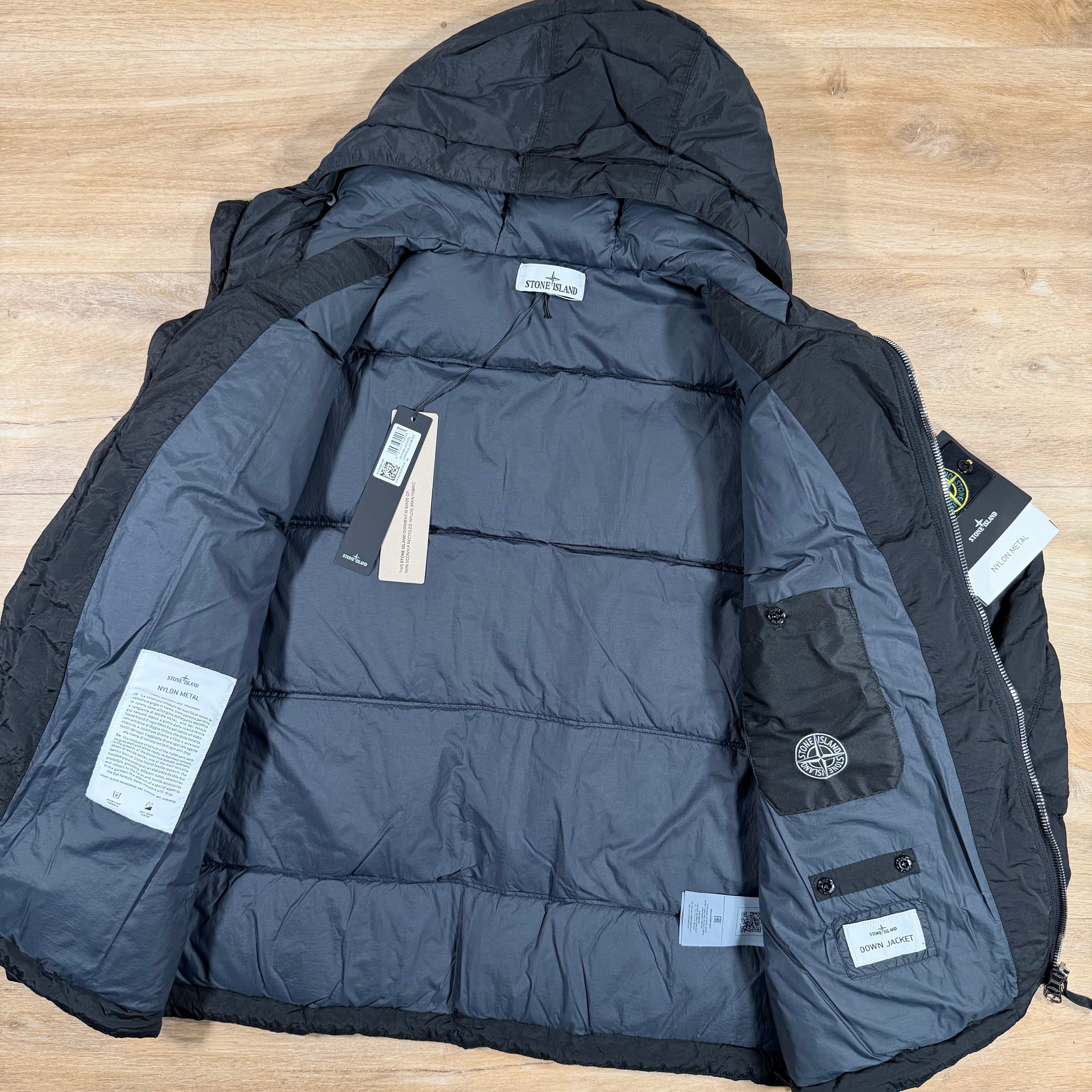 Stone Island Nylon Metal Down Parka in Black