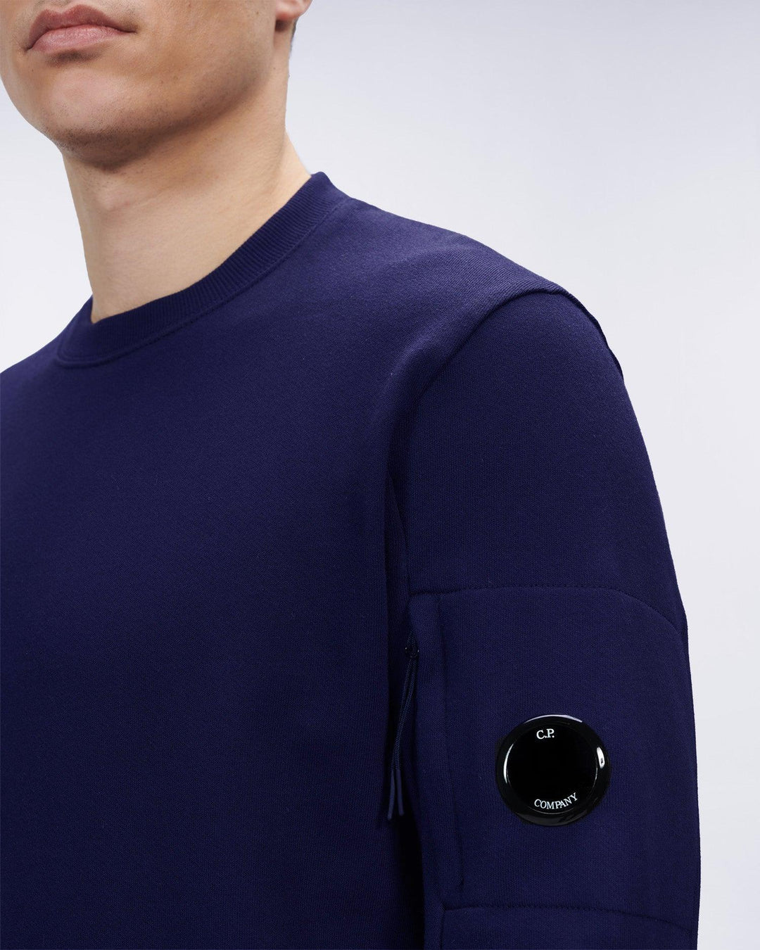 Cp Company Diagonal Raised Cotton Lens Sweatshirt Medieval Blue