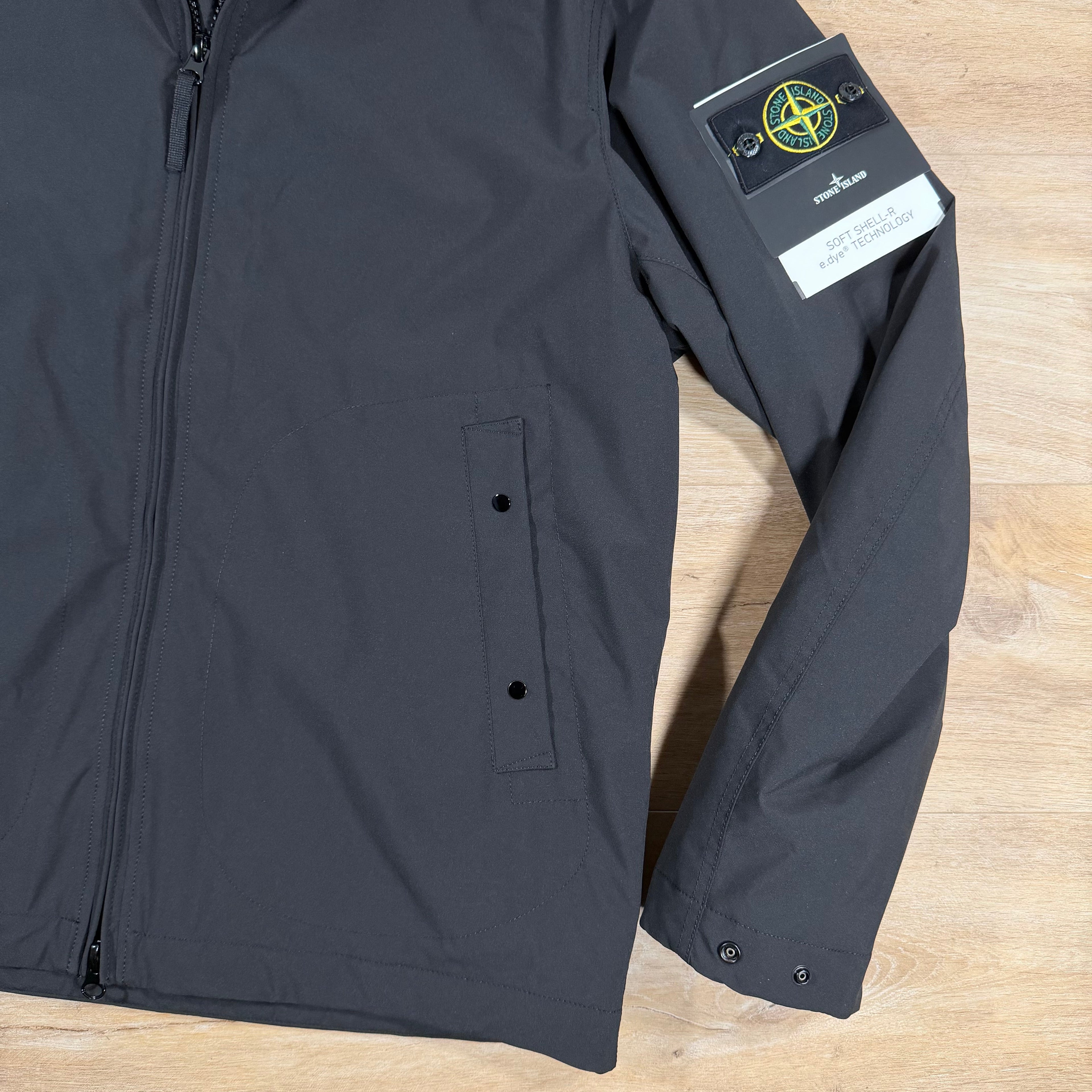 Stone Island Soft Shell-R with Primaloft Jacket in Black