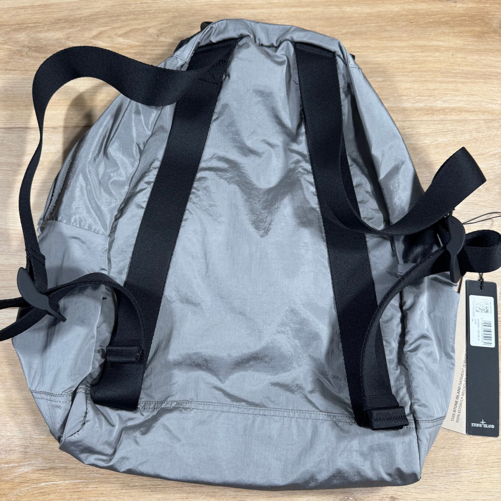 Stone Island Coated Nylon Metal Backpack in Pearl Grey