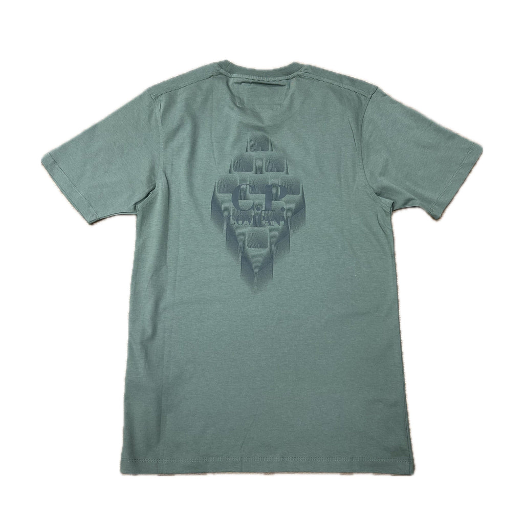 Cp Company 30/1 Graphic Logo T-Shirt In Thyme