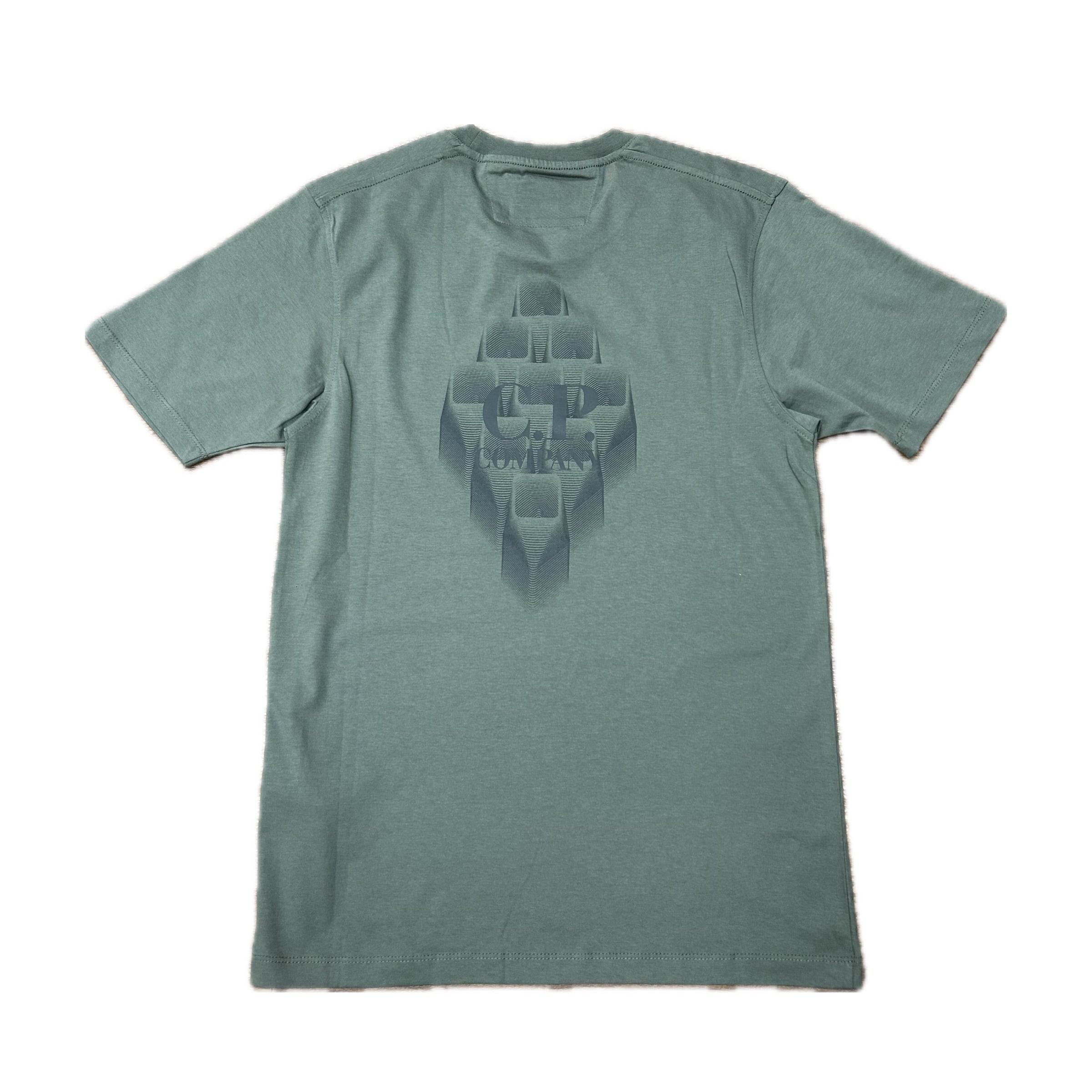 Cp Company 30/1 Graphic Logo T-Shirt In Thyme