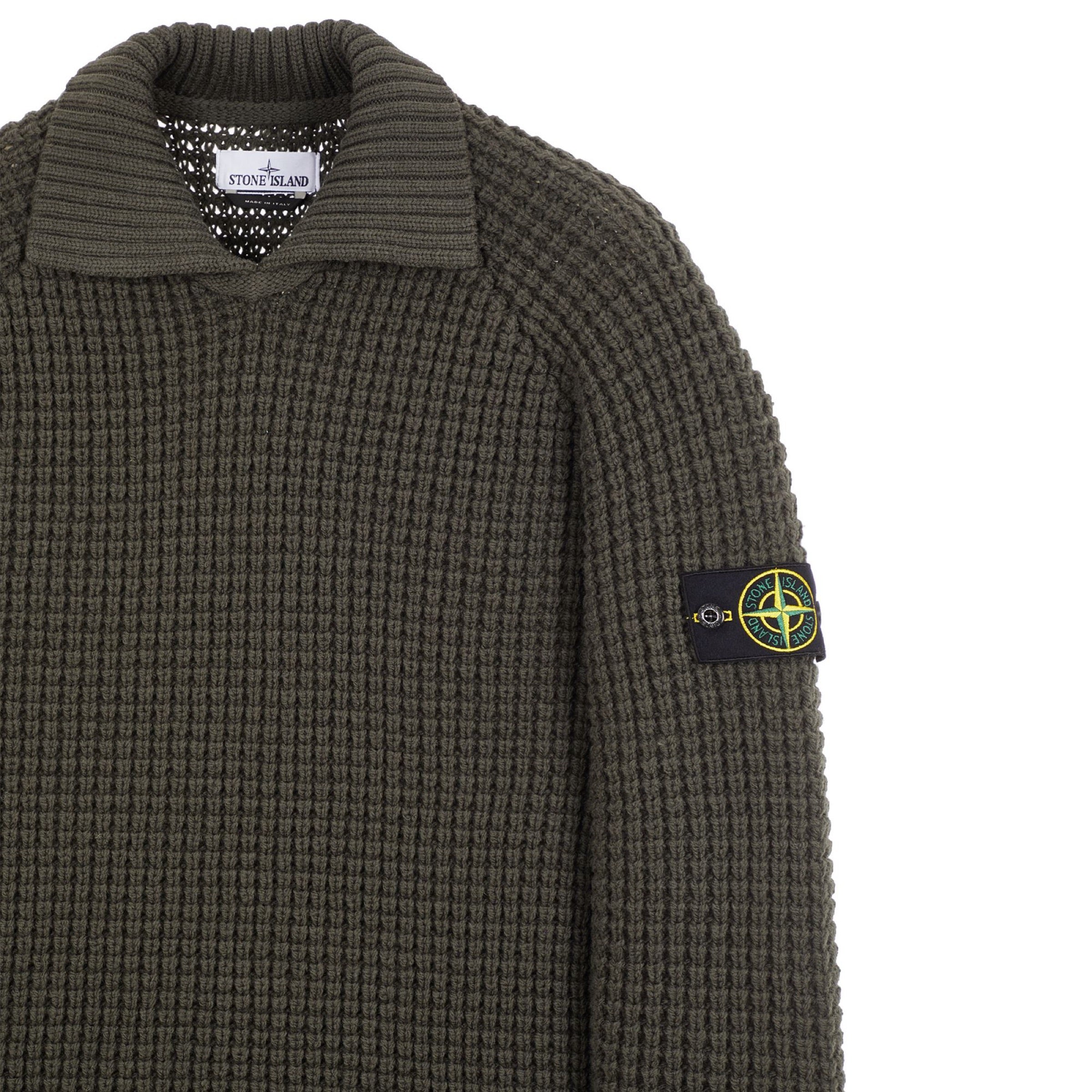 Stone Island Heavy Knit Sweatshirt in Olive