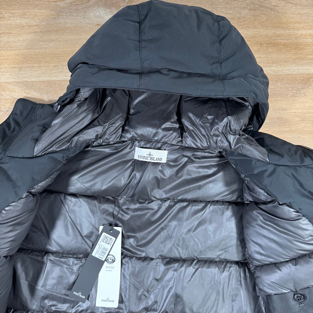 Stone Island Micro Twill Down Parka in Black