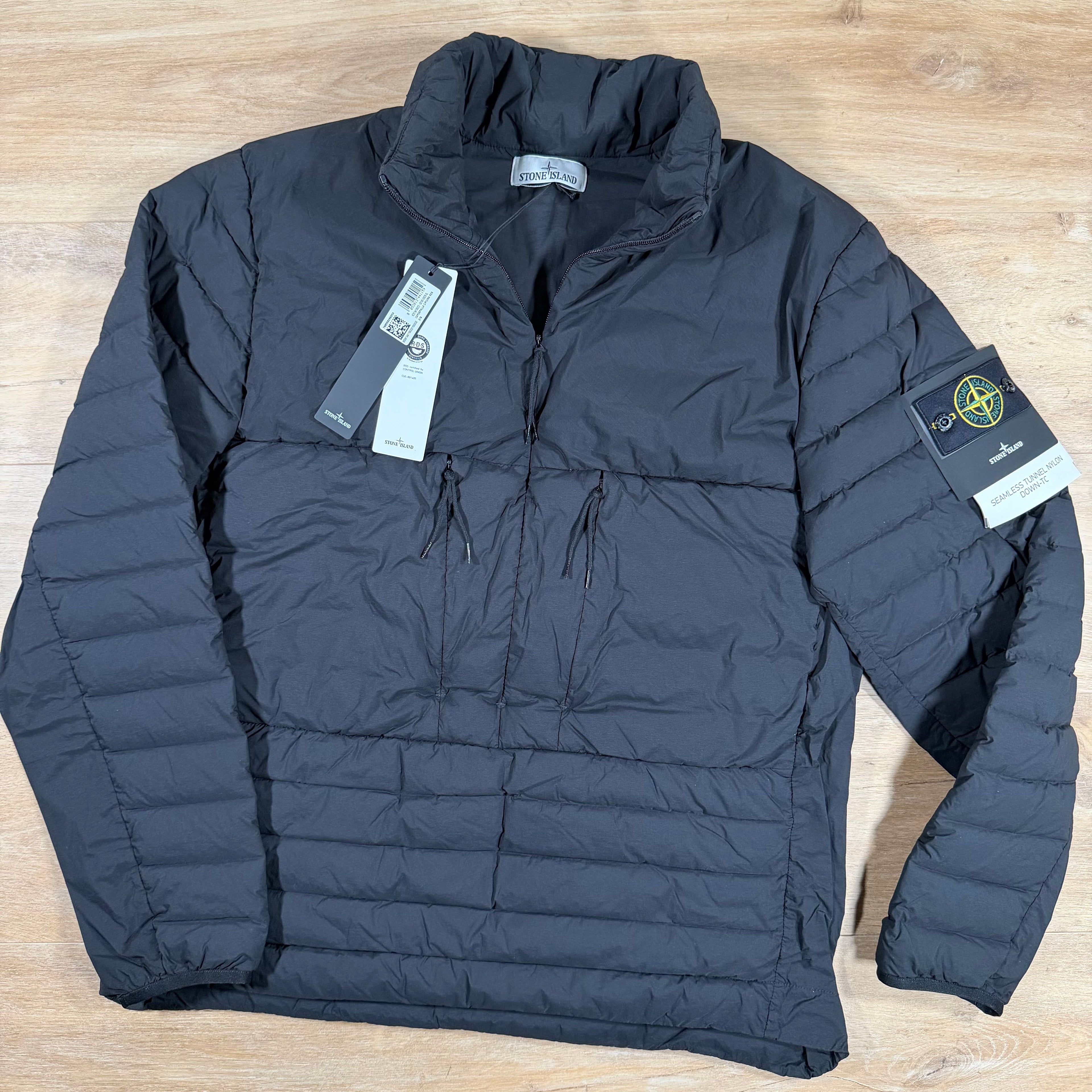 Stone Island Seamless Tunnel Nylon Down-TC Anorak in Black