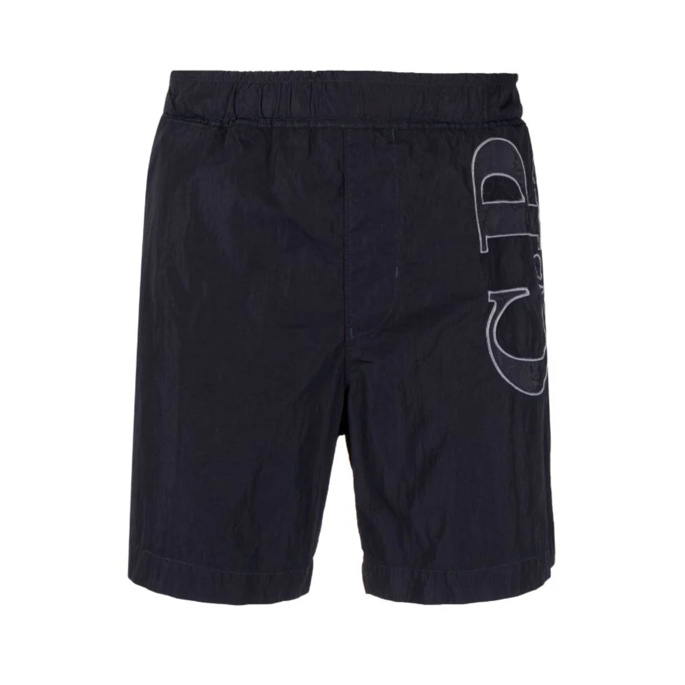 Cp Company Eco-Chrome R Logo Swim Shorts Navy