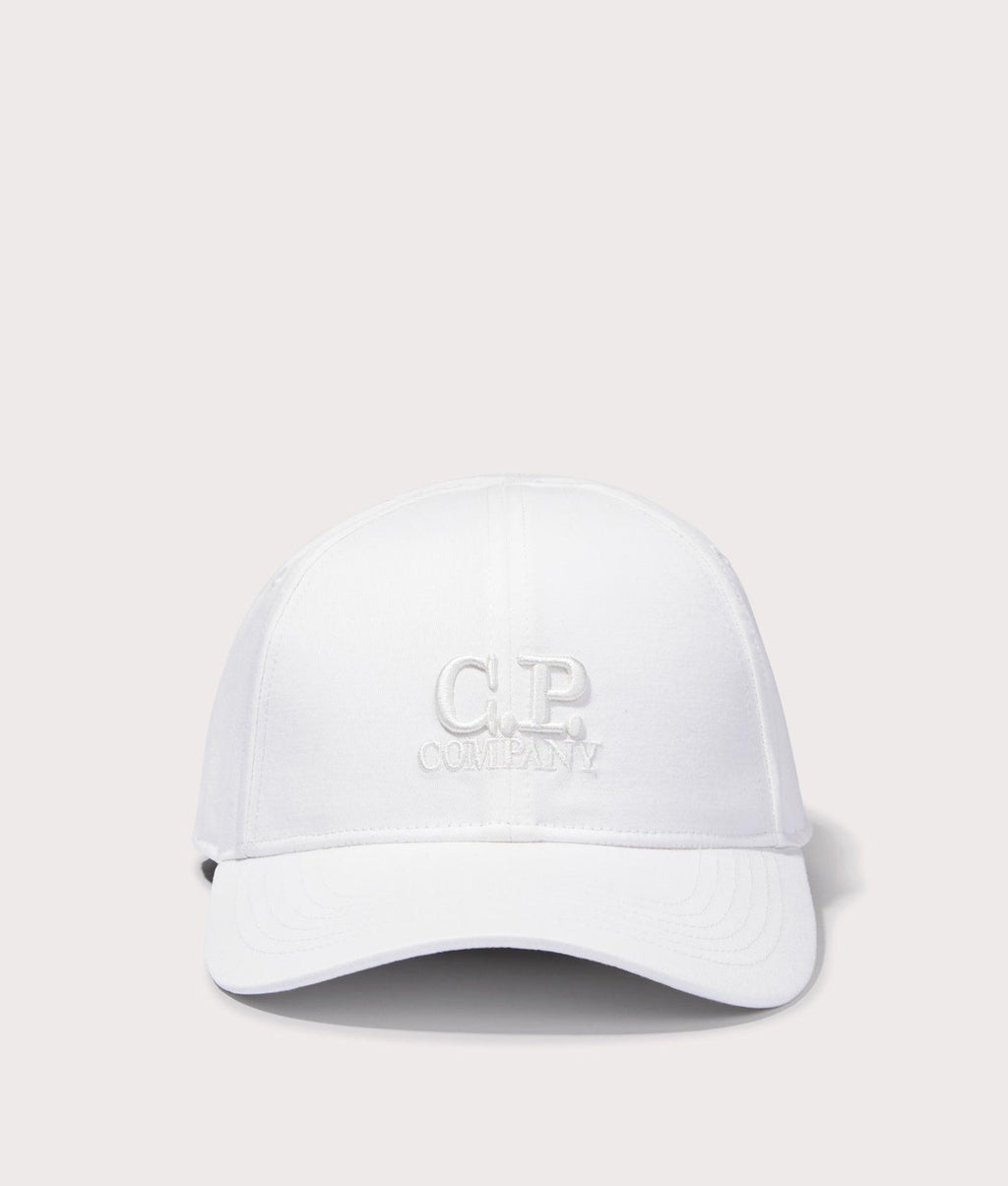 Cp Company Gabardine Logo Cap In White