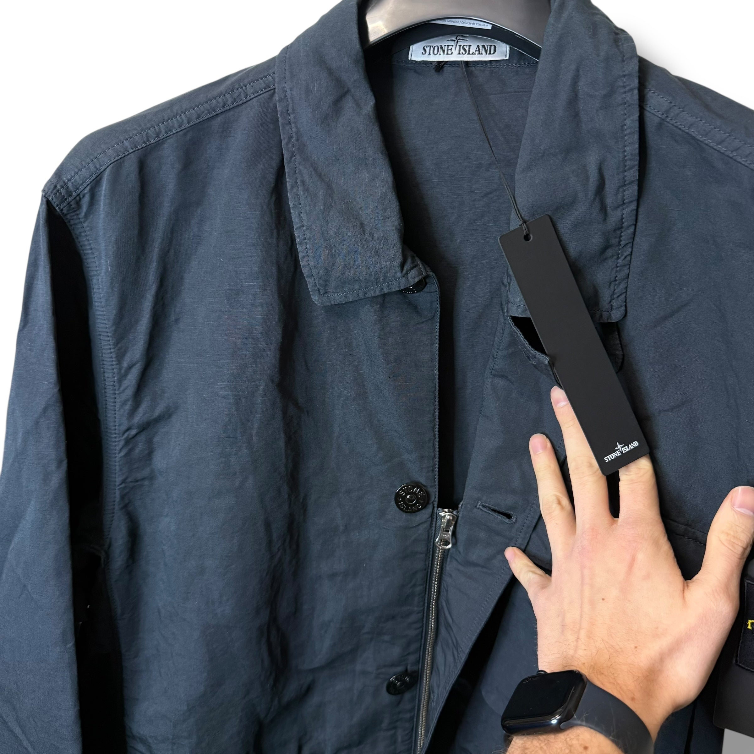 Stone Island Tela Cotone Lino Fiammato-TC (3XL, 27.5”)