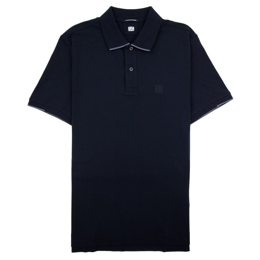 Cp Company Metropolis Series Striped Polo Shirt In Navy