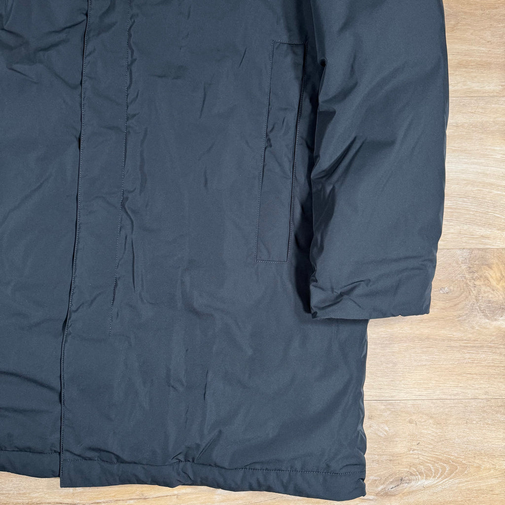 Stone Island Micro Twill Padded Car Coat in Black