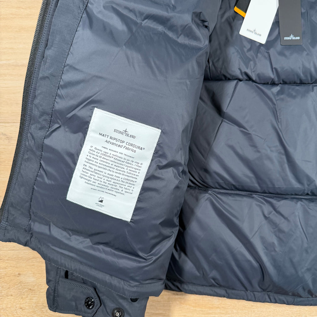 Stone Island Matt Ripstop Cordura Advanced Fabrics Down Parka in Navy