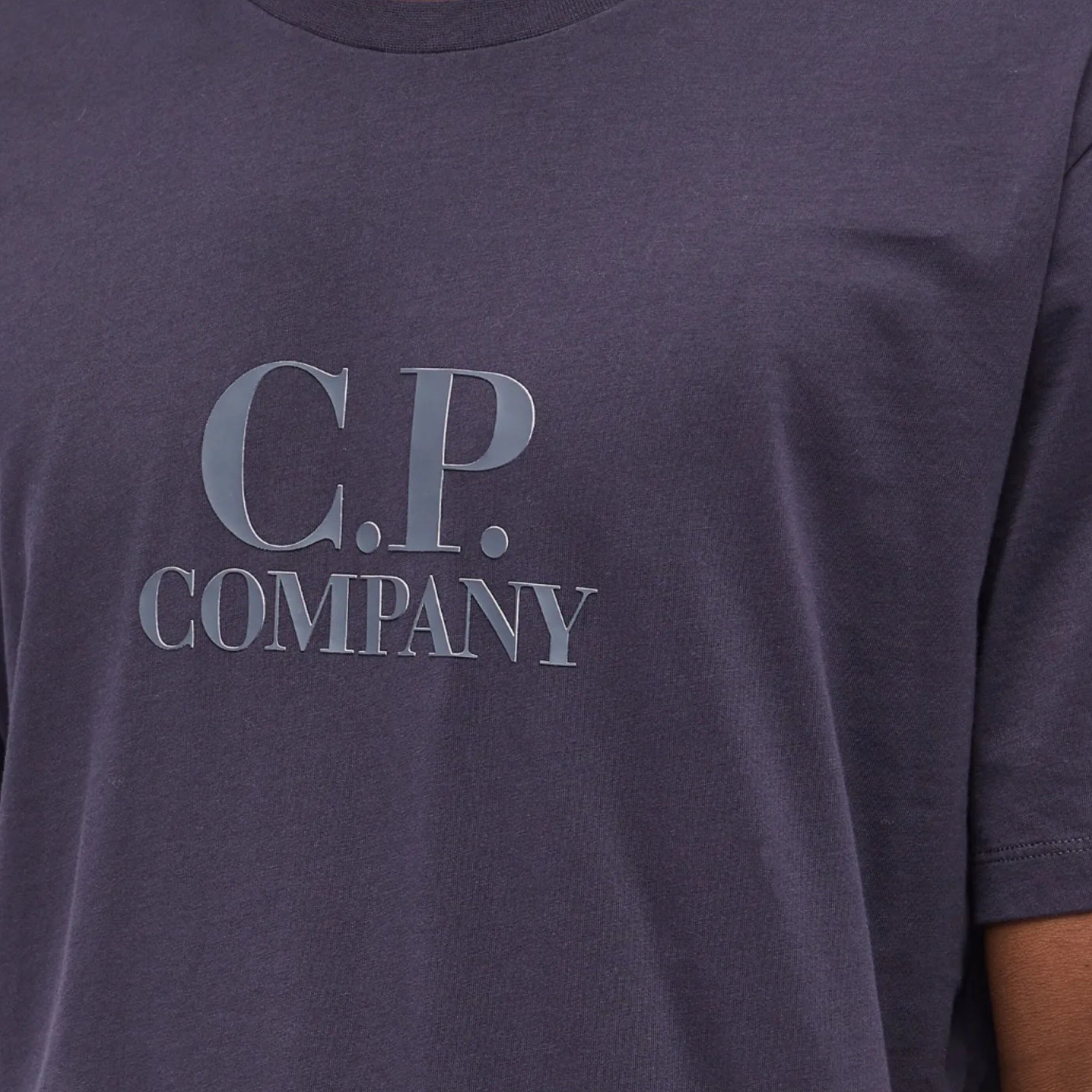 Cp Company Tonal Logo T-Shirt 119A In Navy