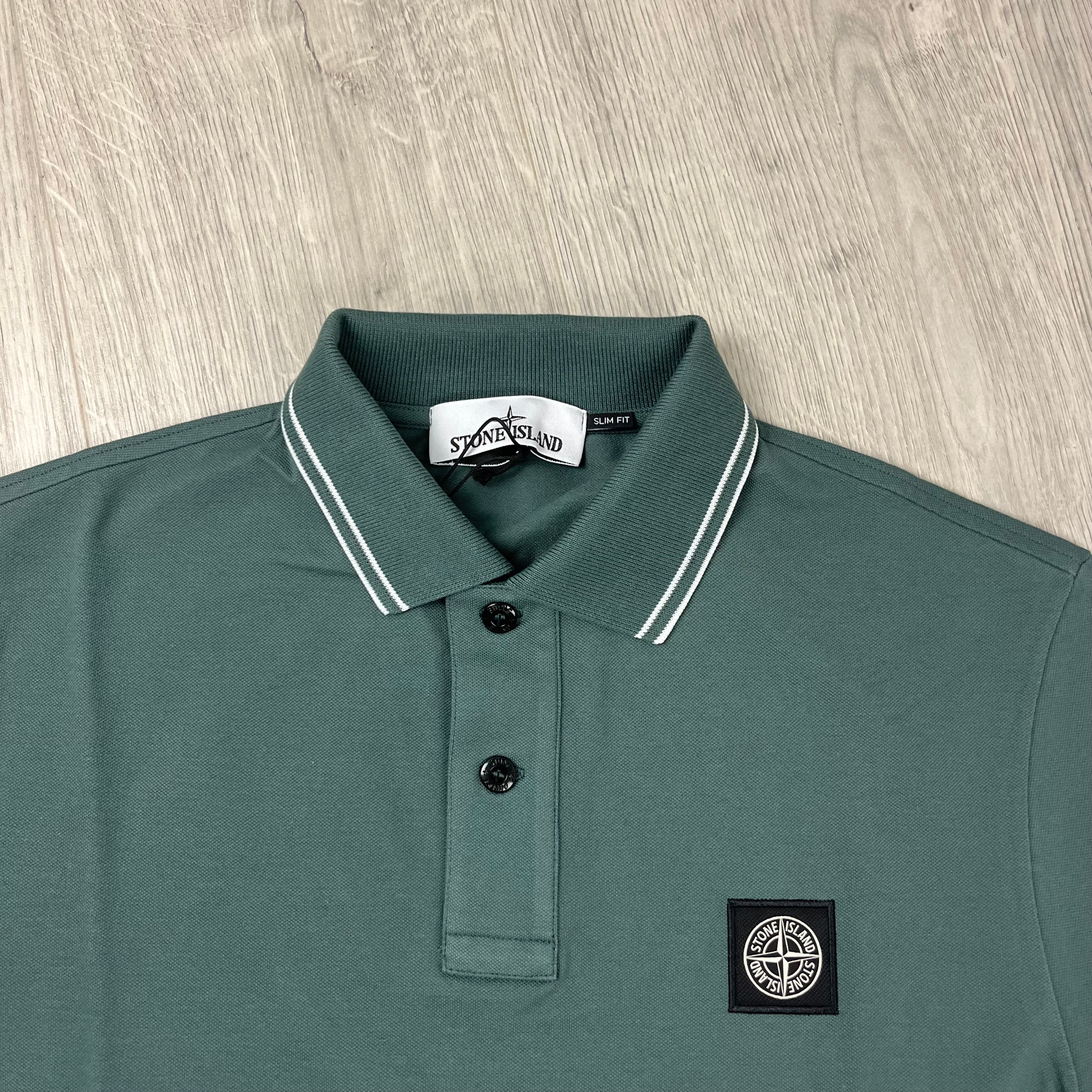 Stone Island Patch Polo Shirt - Bottle Green