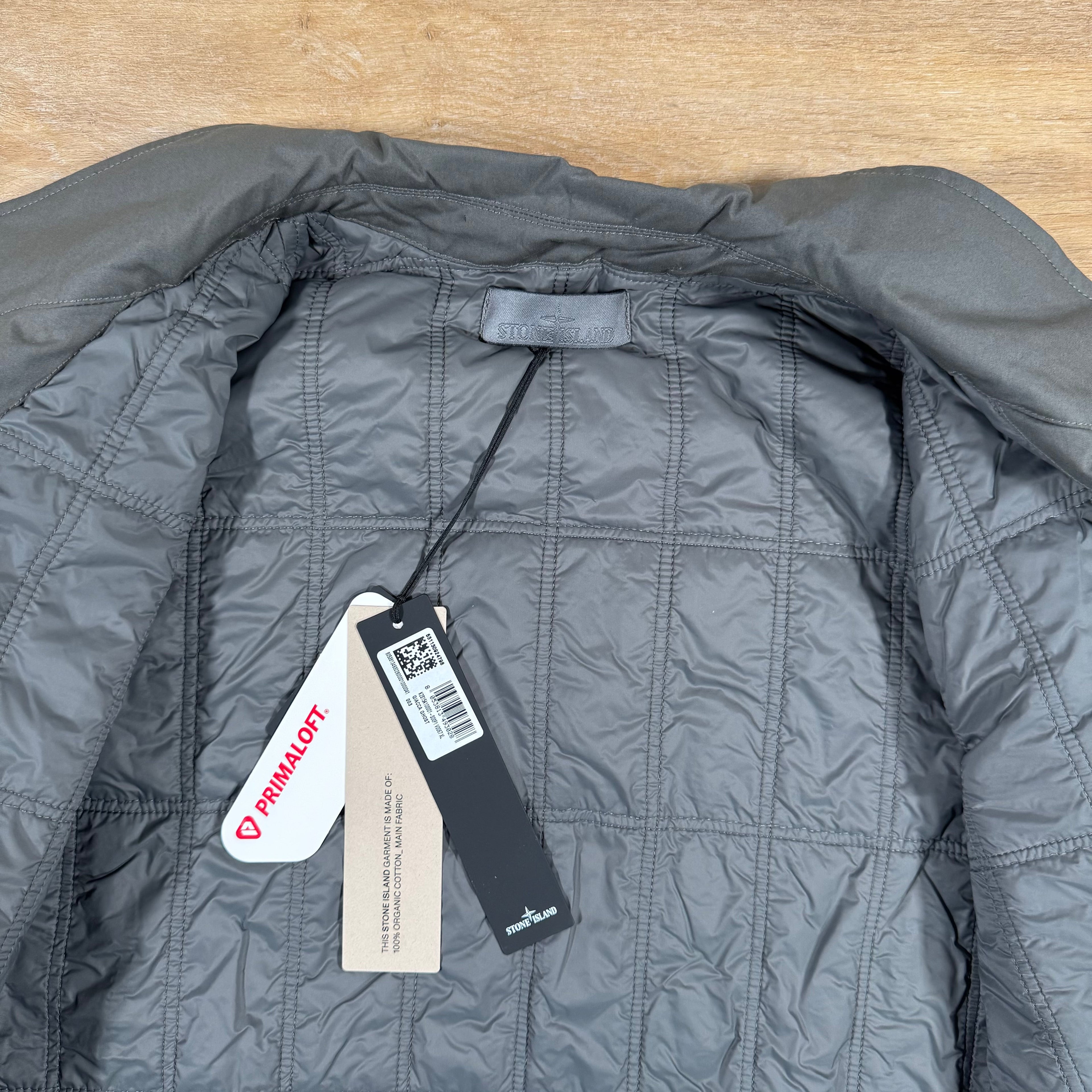 Stone Island Ghost Weatherproof Cotton Canvas Blazer in Dark Grey