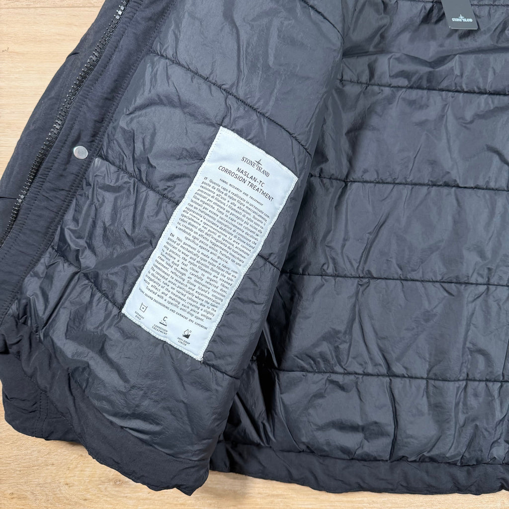 Stone Island Naslan-TC Corrosion Treatment Down Jacket in Black