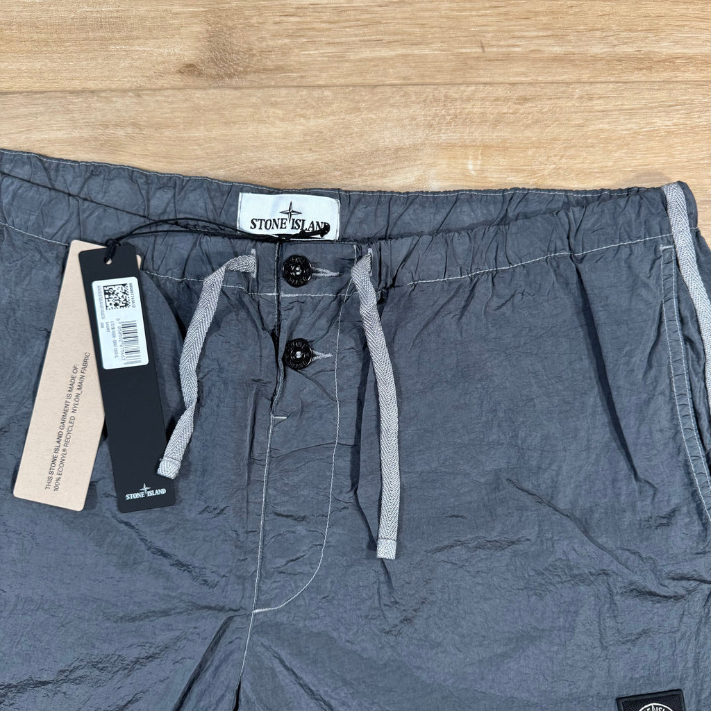 Stone Island Nylon Metal Button Swim Shorts in Avio Blue