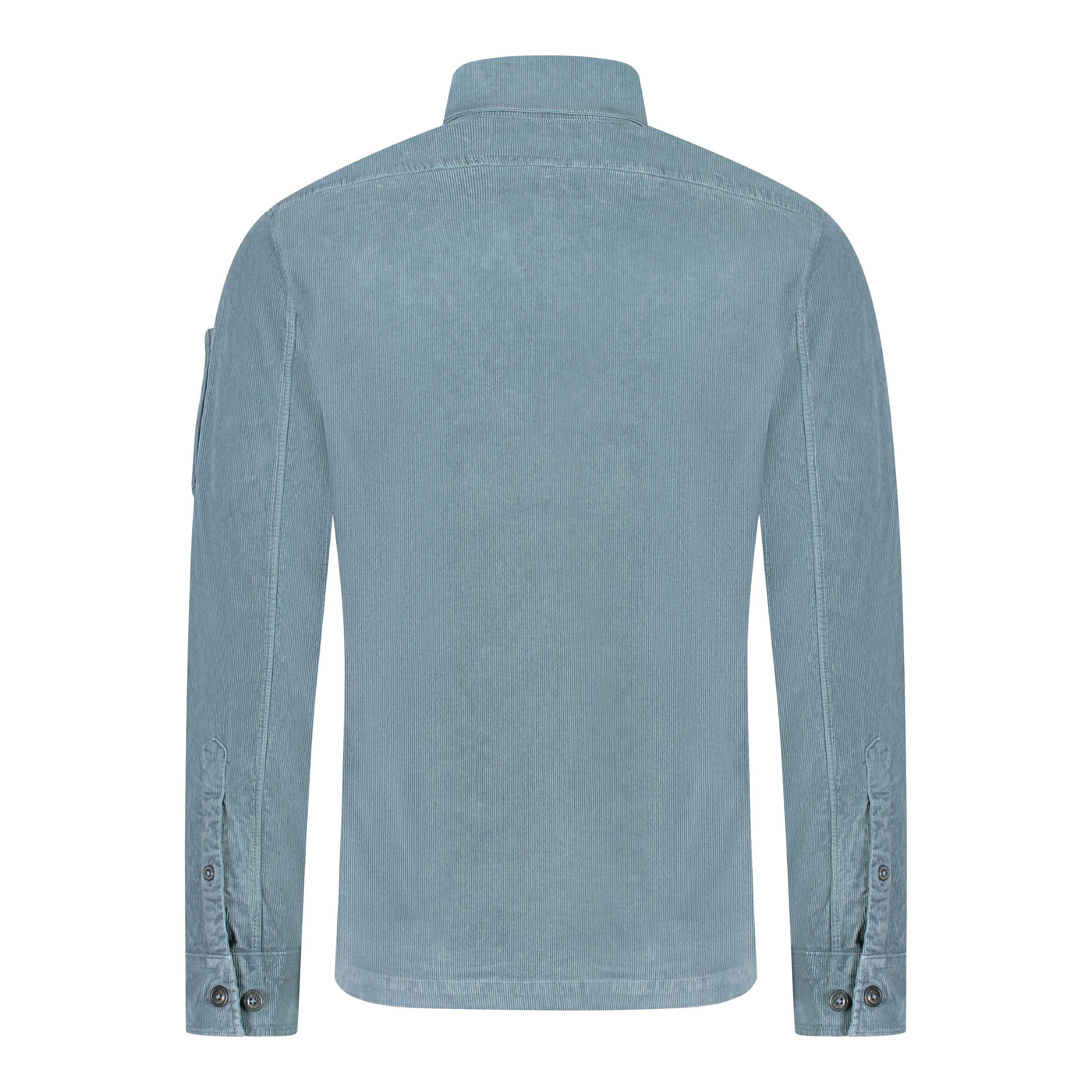 Cp Company Corduroy Button Up Shirt in Orion Blue