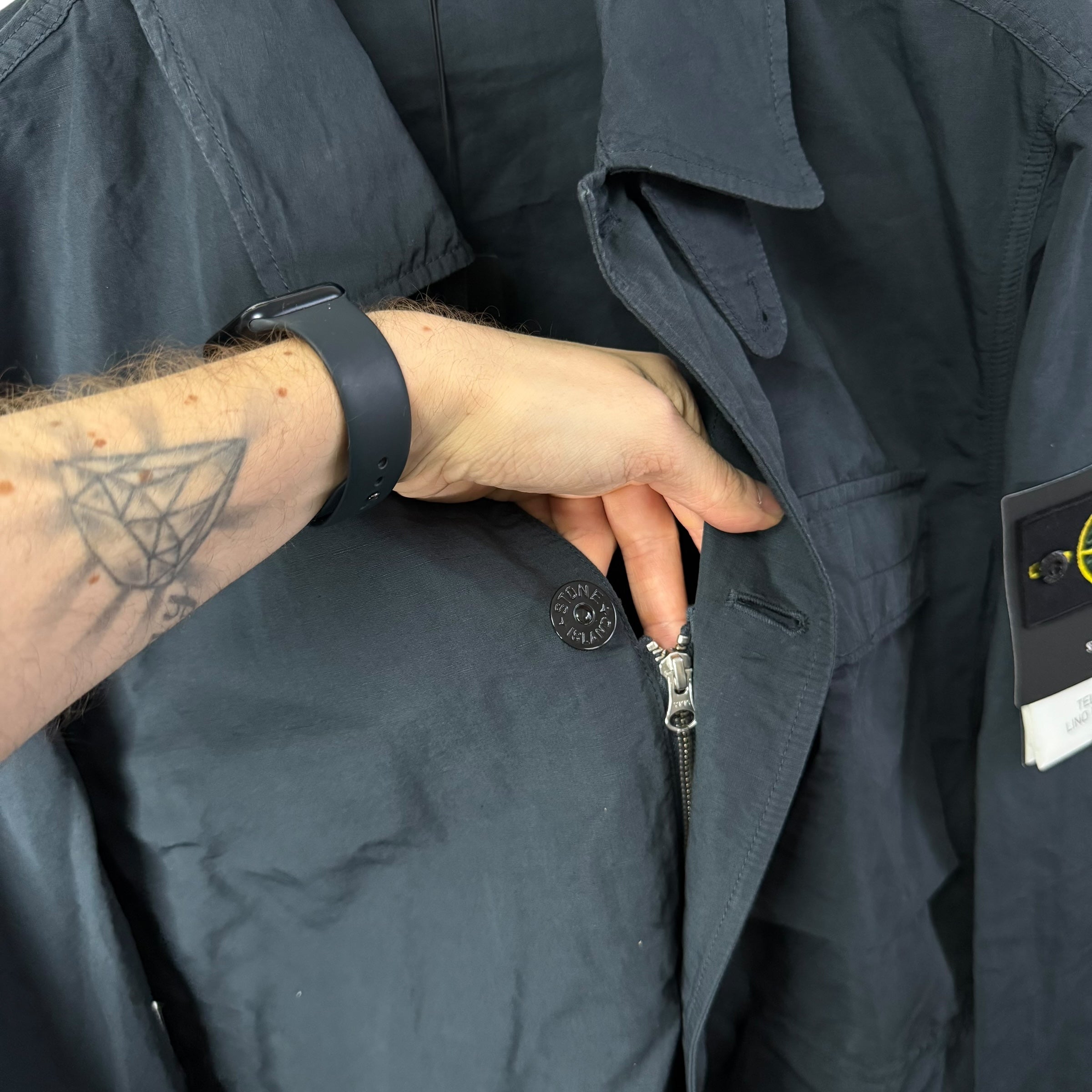 Stone Island Tela Cotone Lino Fiammato-TC (2XL, 26”)