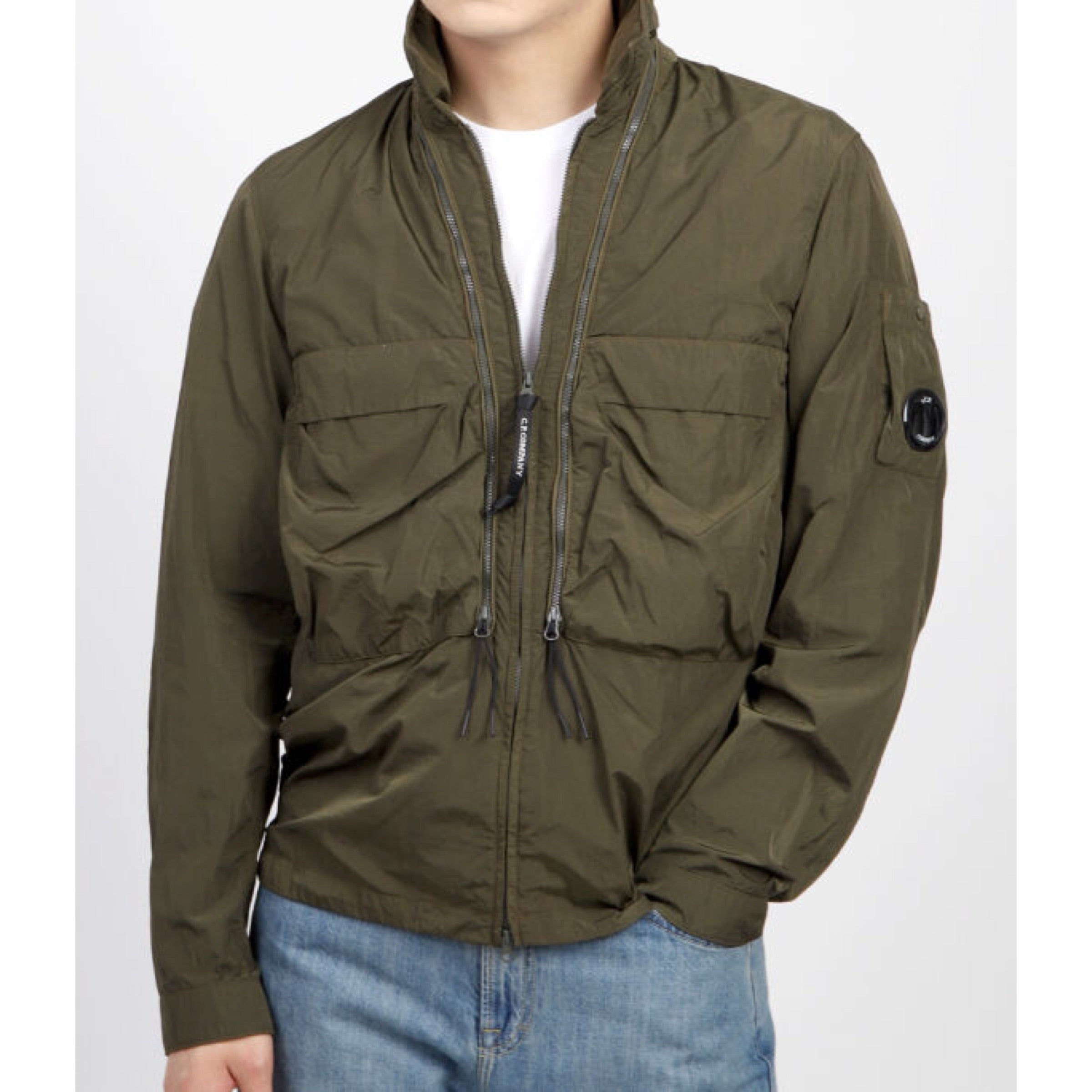 Cp Company Chrome-R Lens Overshirt in Ivy Green