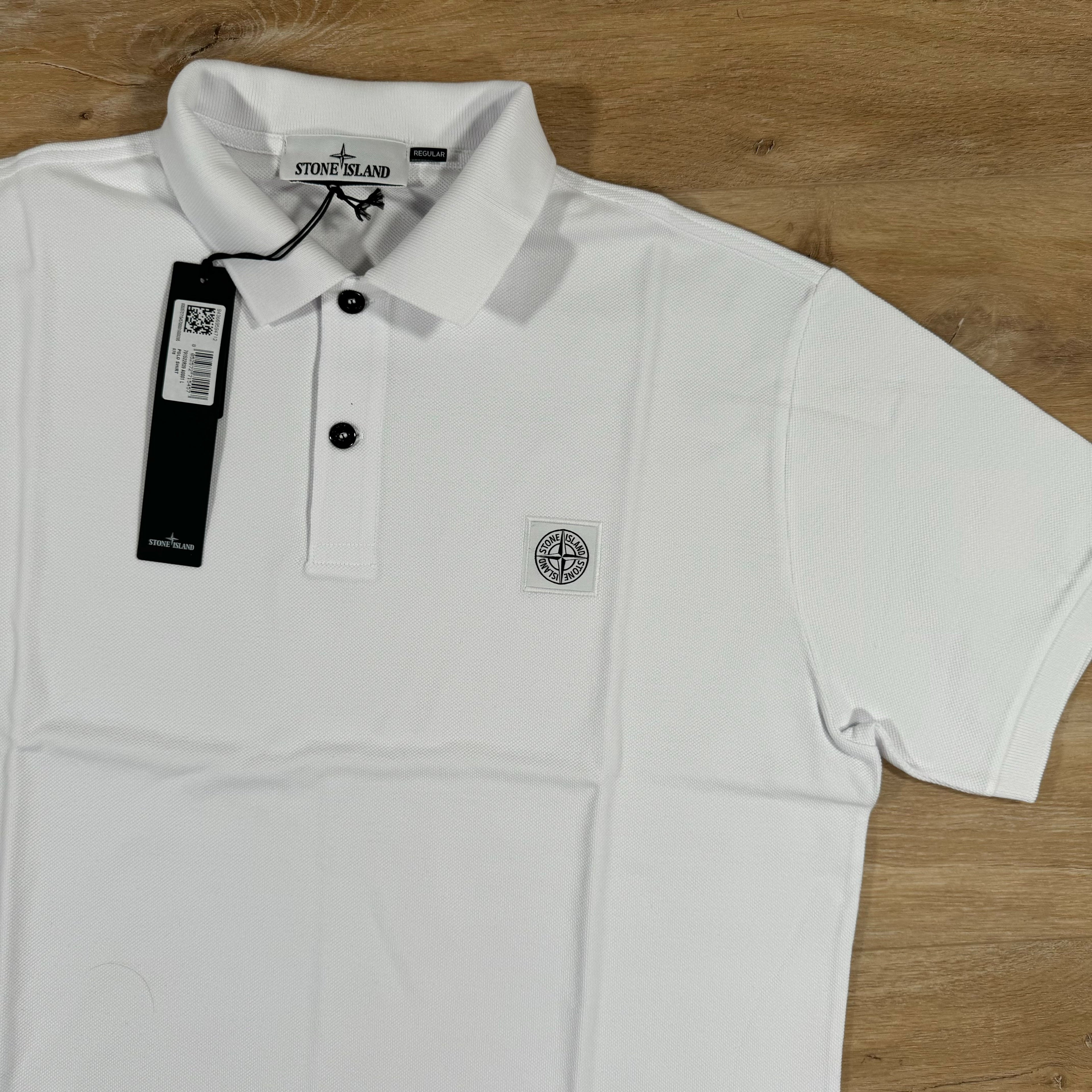 Stone Island Regular Fit Polo Shirt in White