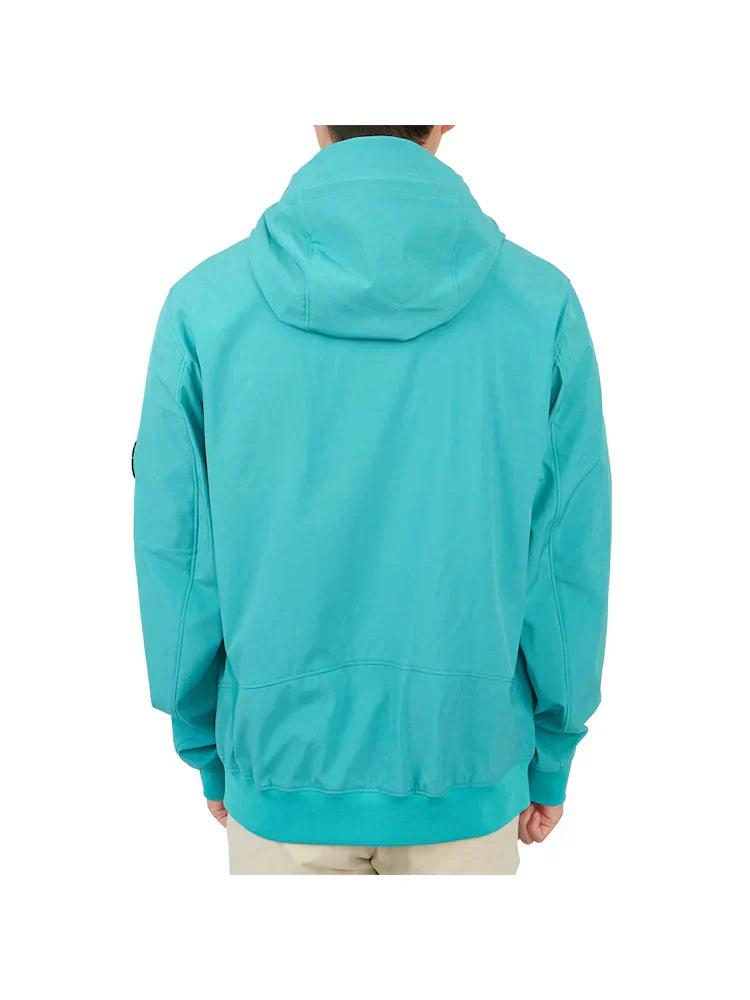 Cp Company Lens Soft Shell Jacket In Tile Blue