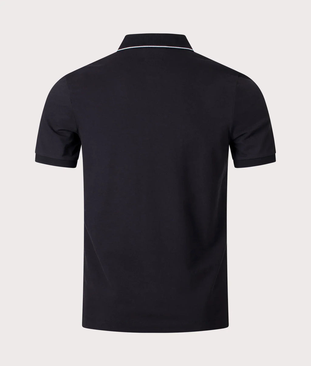 Cp Company 052A Stretch Piquet Slim Fit Polo Shirt in Black