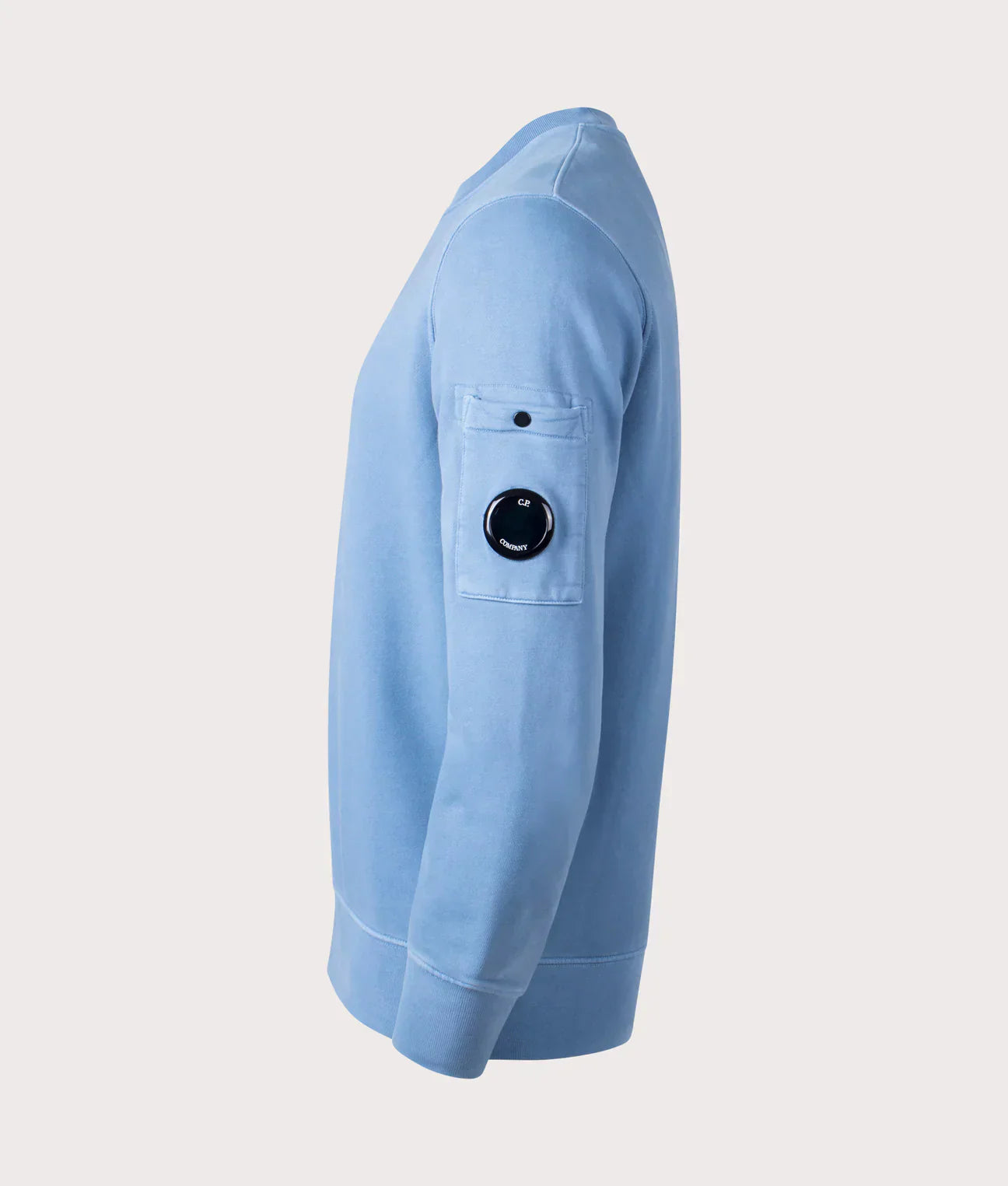 Cp Company Brushed Emerized Resist Dyed Lens Sweatshirt in Riviera Blue