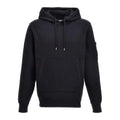 Cp Company Garment Dyed Overhead Lens Hoodie In Navy