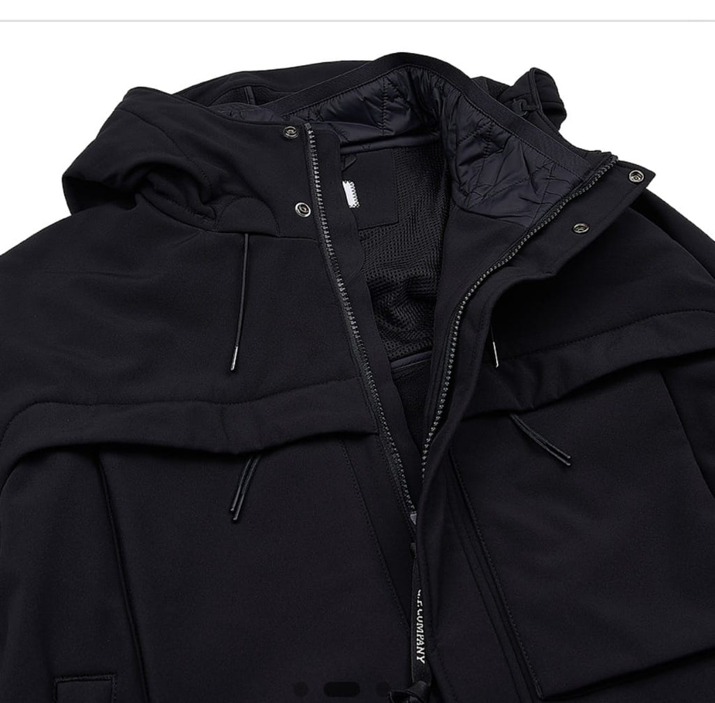 Cp Company A/W Shell-R Lens Chest Pocket Jacket In Black