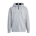 Cp Company Diagonal Raised Fleece Goggle Full Zip in Grey
