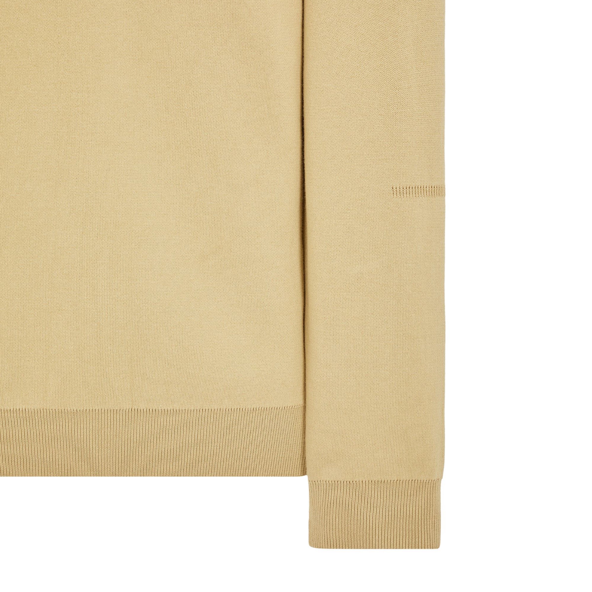 Stone Island Soft Cotton Crewkneck Knit Sweatshirt in Ecru